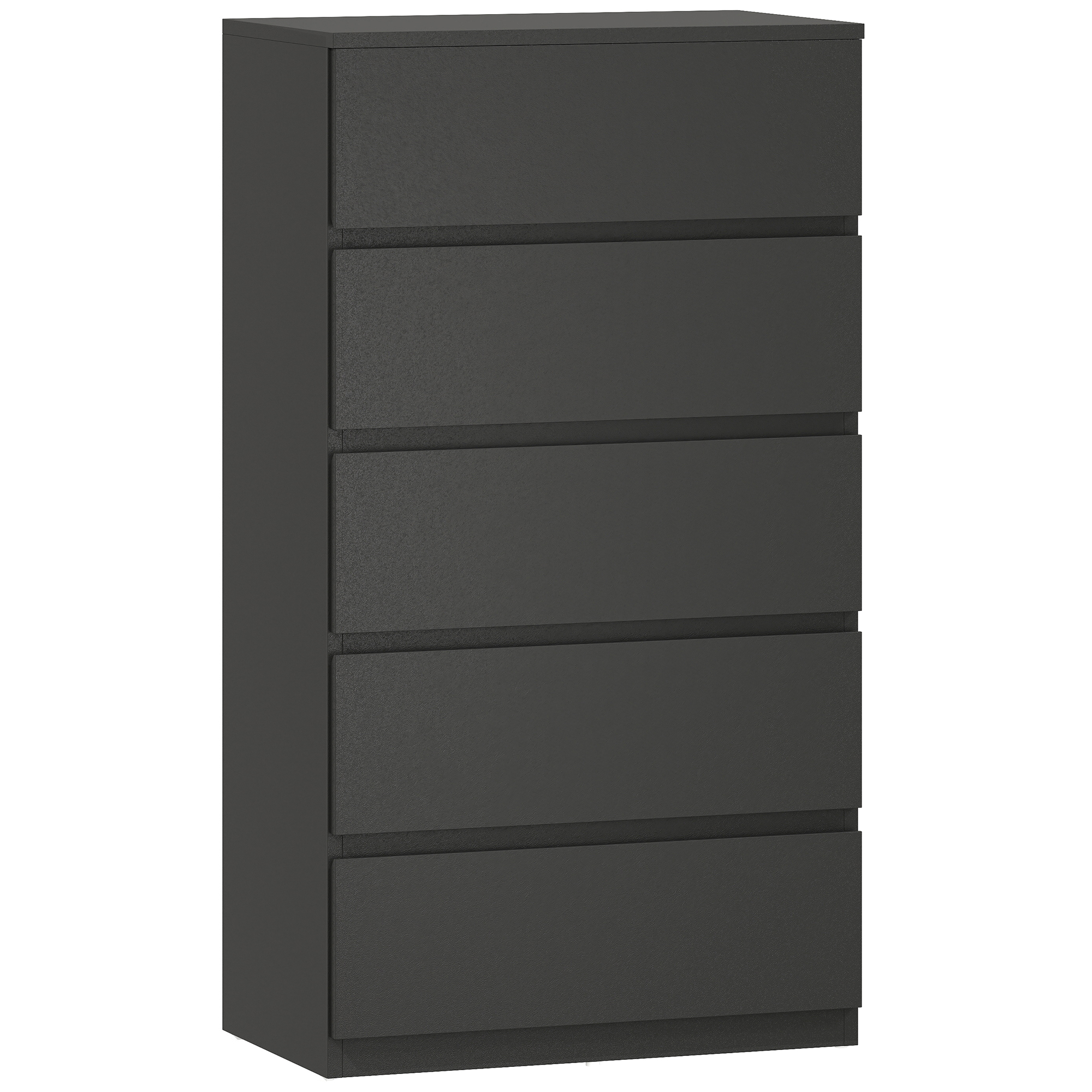 Winmoor Black Chest of Drawers - Medium-sized, 5 Drawers - Life Essentials