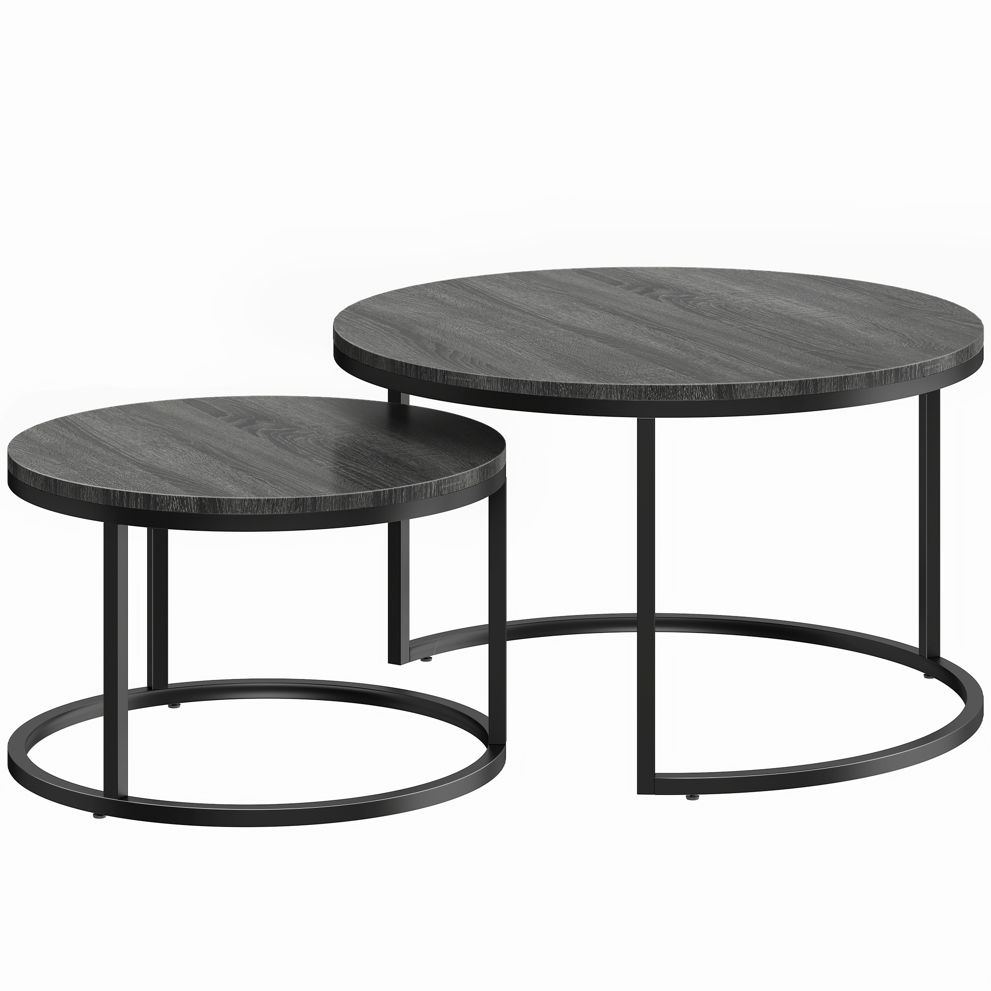 Yorloft Black Coffee Table Set of 2 - 78.5cm - Life Essentials