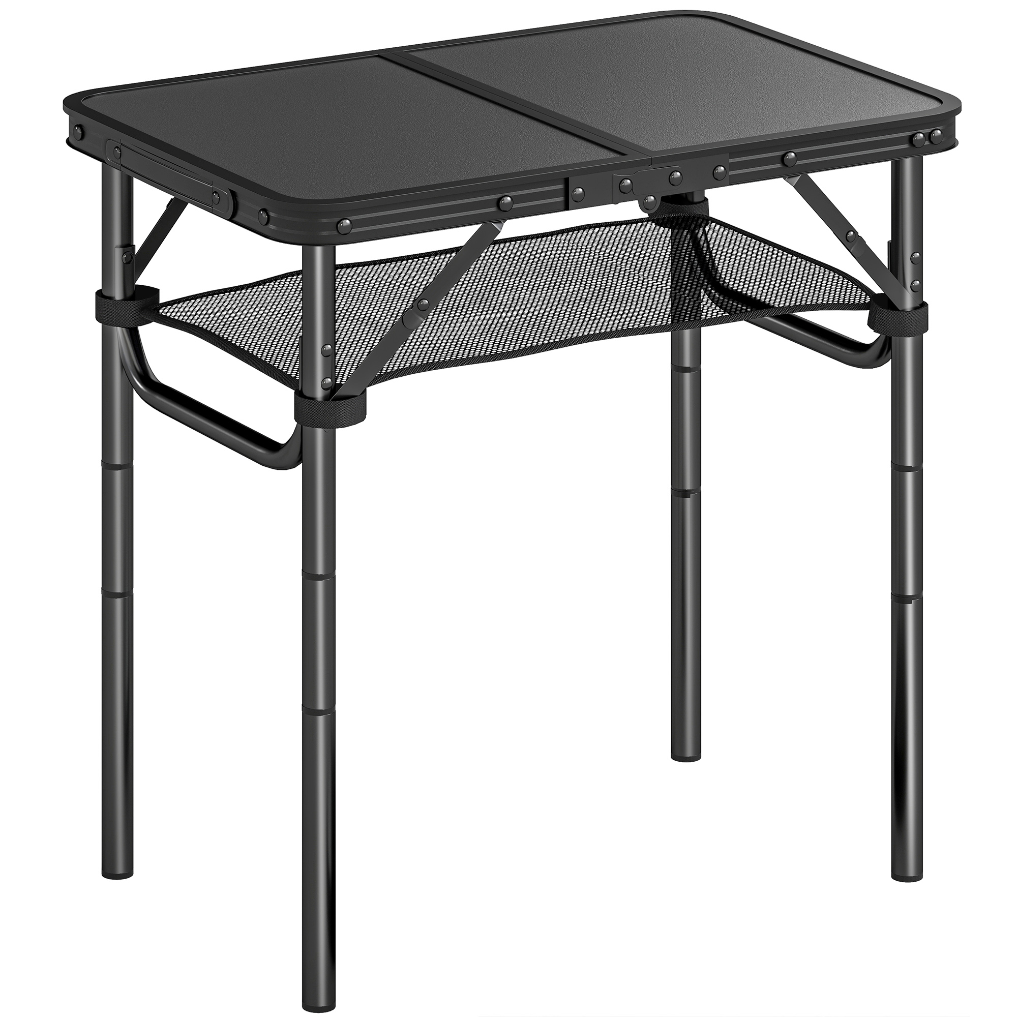 Pribury Black Folding Camping Table Storage Layer - 40cm - Life Essentials