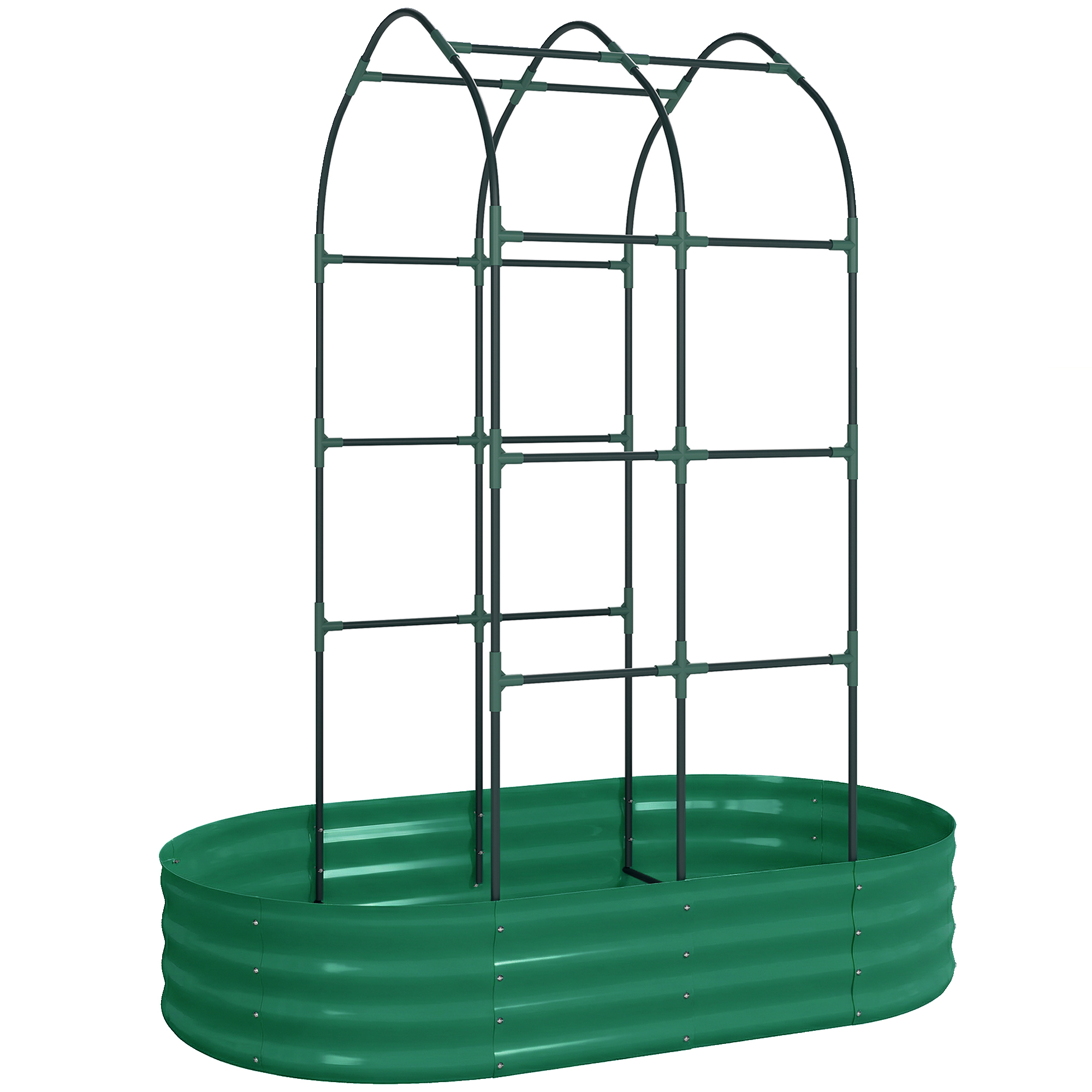 Elmheir Green Metal Planter - 90cm - Life Essentials