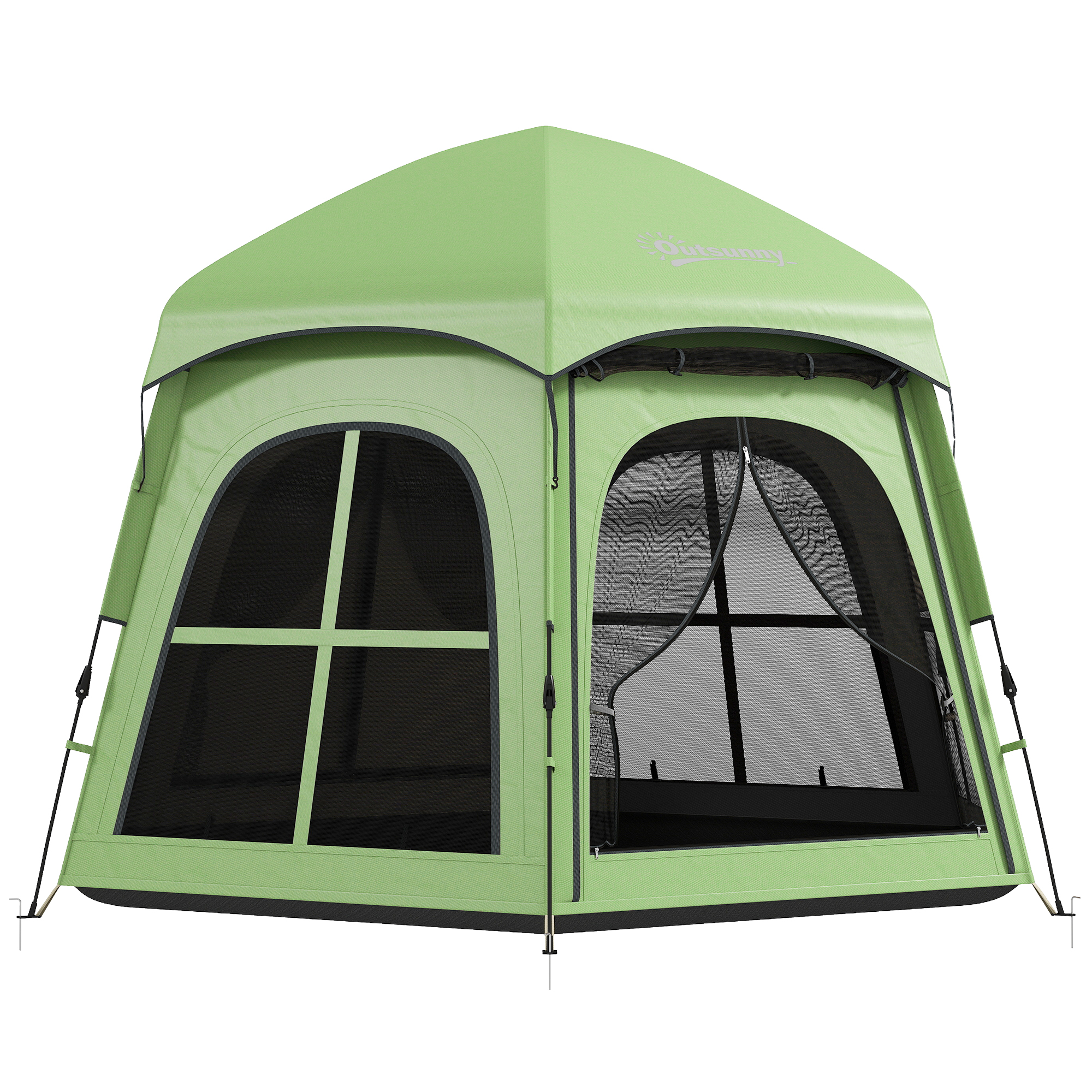 Harcrof Green Metal Camping Tent - 240cm - Life Essentials