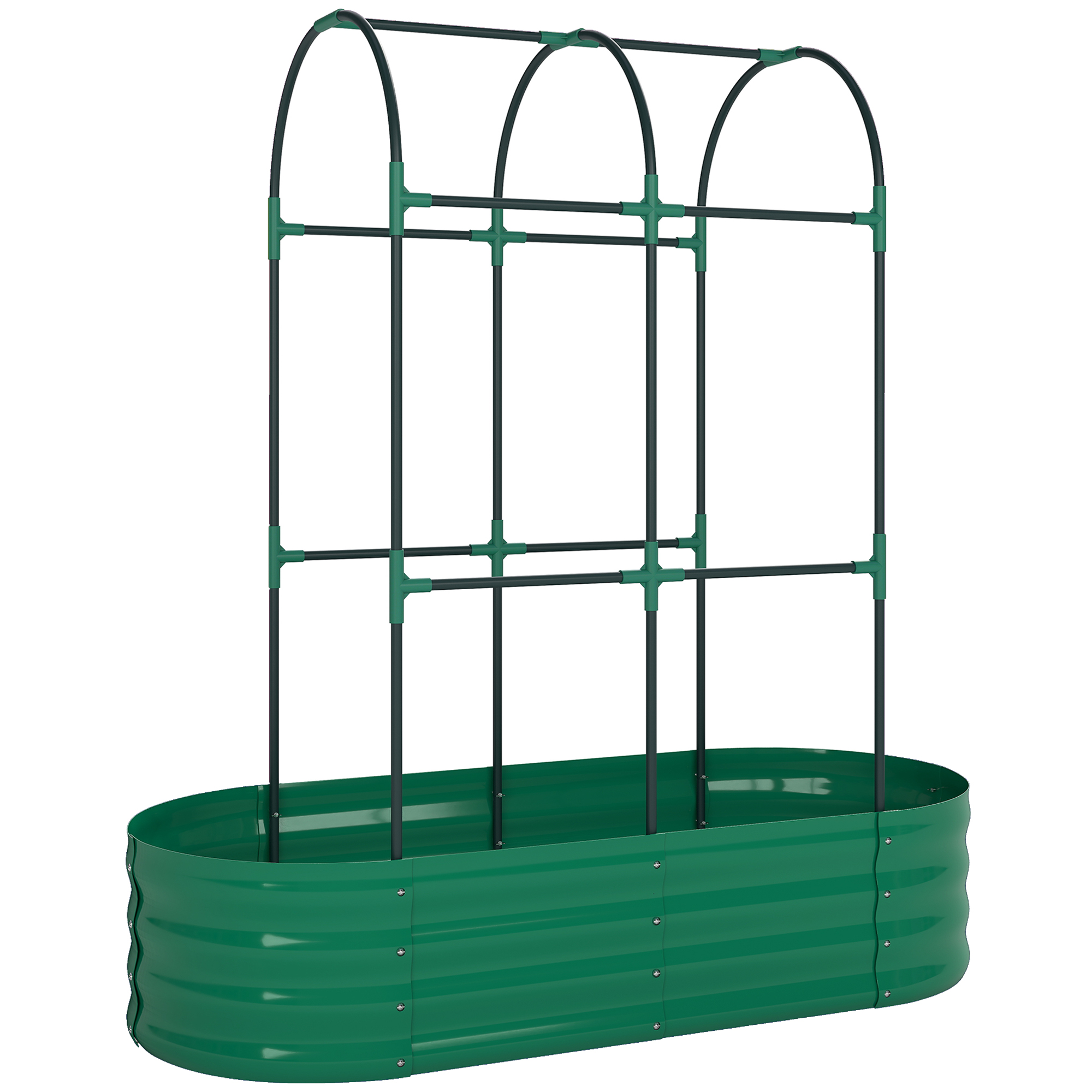 Elmheir Green Metal Planter - 60cm - Life Essentials