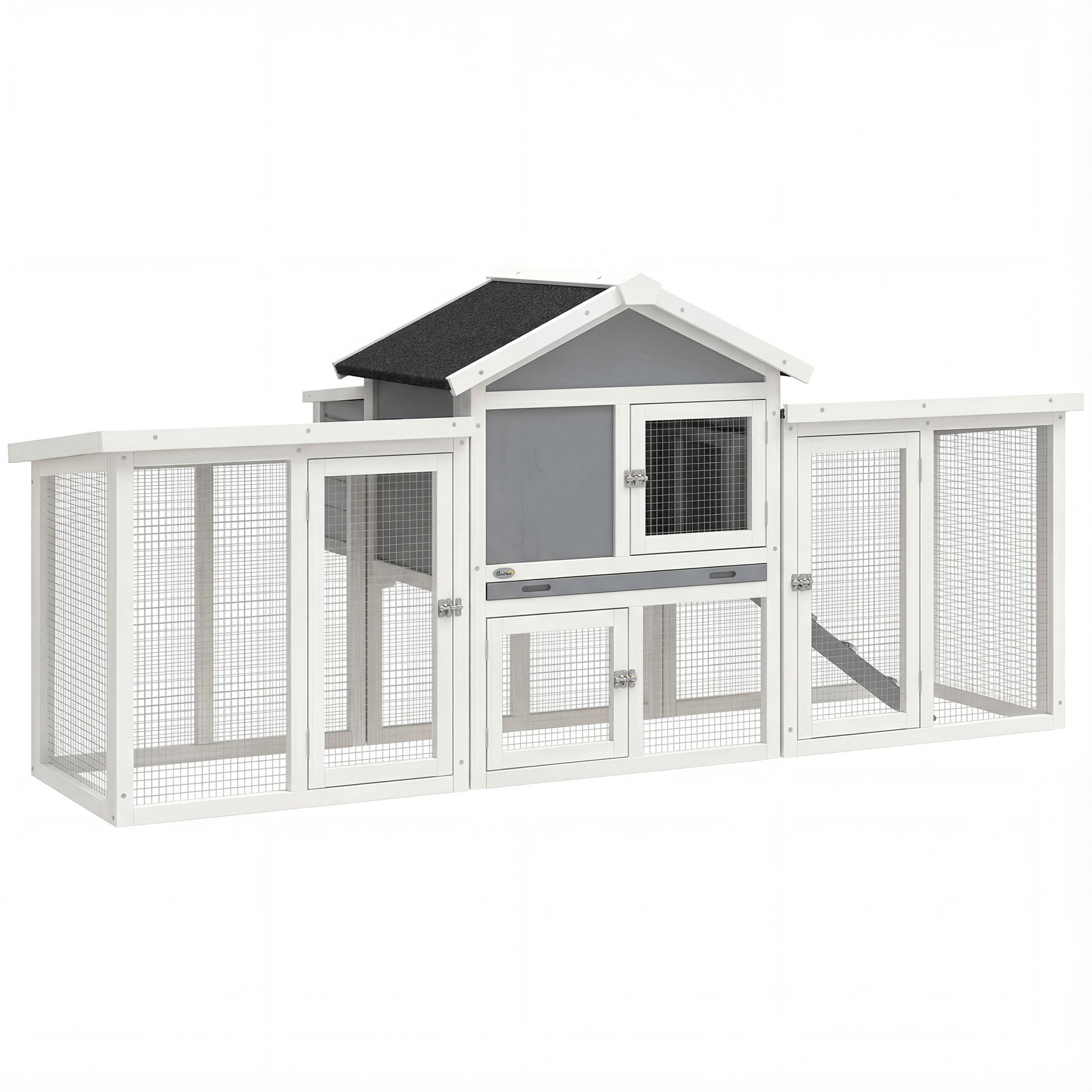 Glywood Grey Fir Wood Chicken Coop - 85cm - Life Essentials