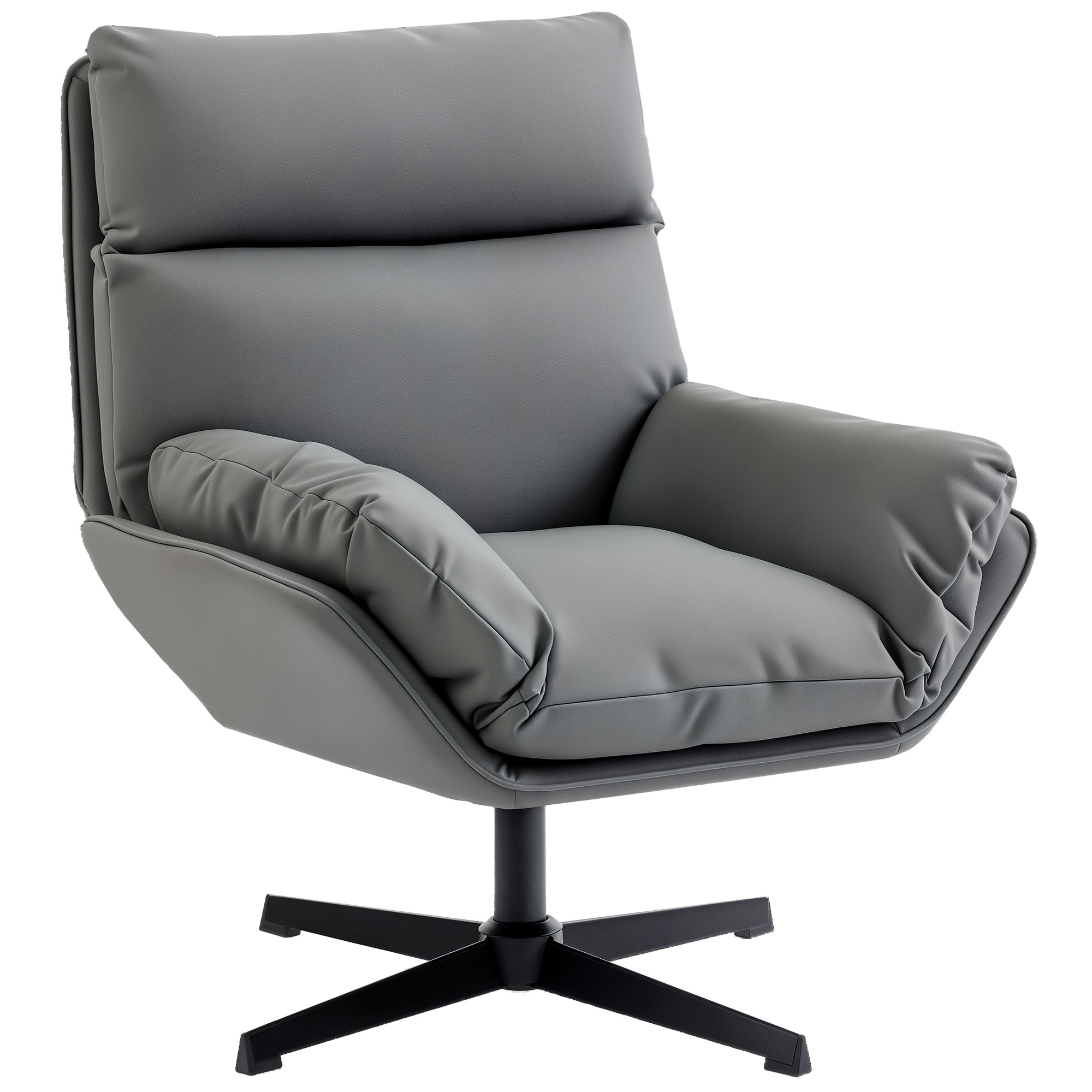 Rosglen Metal Swivel Chair - Dark Grey - Life Essentials
