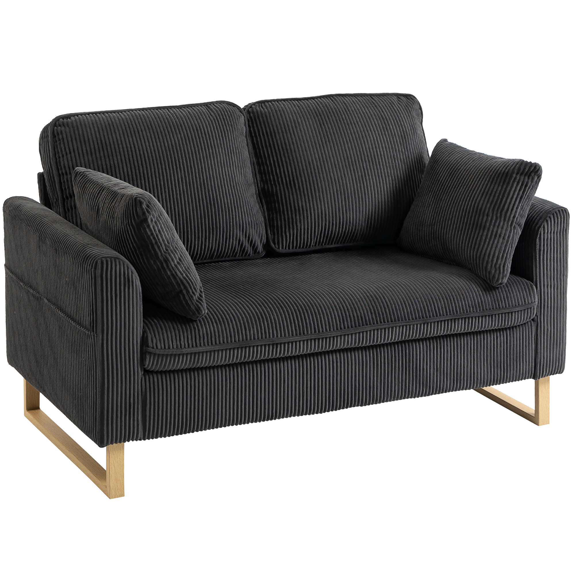 Belford Metal 2 Seater Sofa - Grey - Life Essentials