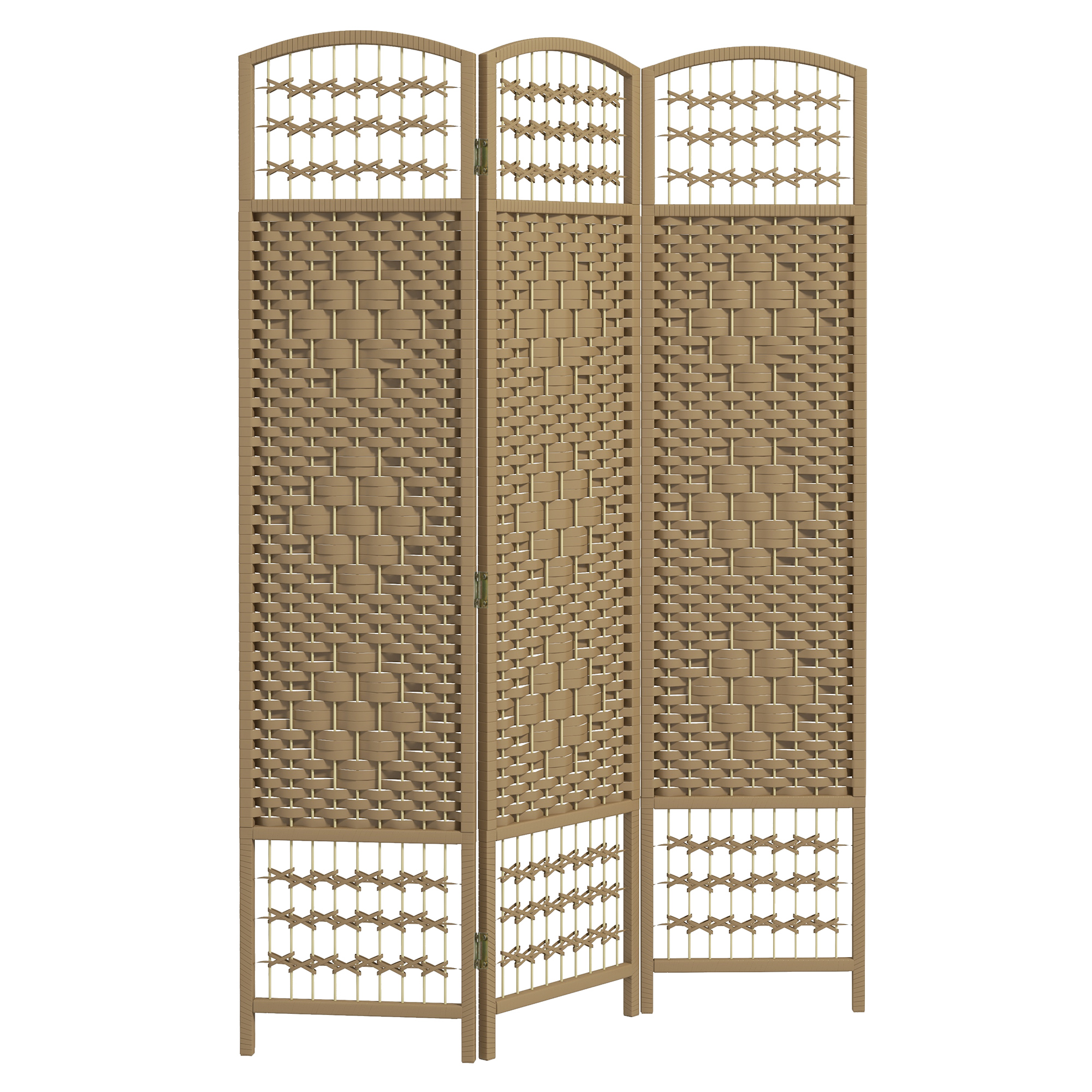 Iveglen Natural Wood Pine Wood Room Divider - 120cm - Life Essentials