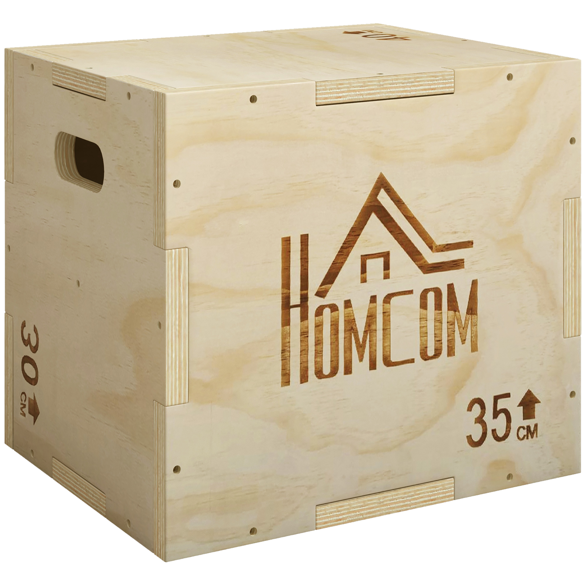Easglen Natural Zelkova Wood Jumping Box - 35.5cm - Life Essentials