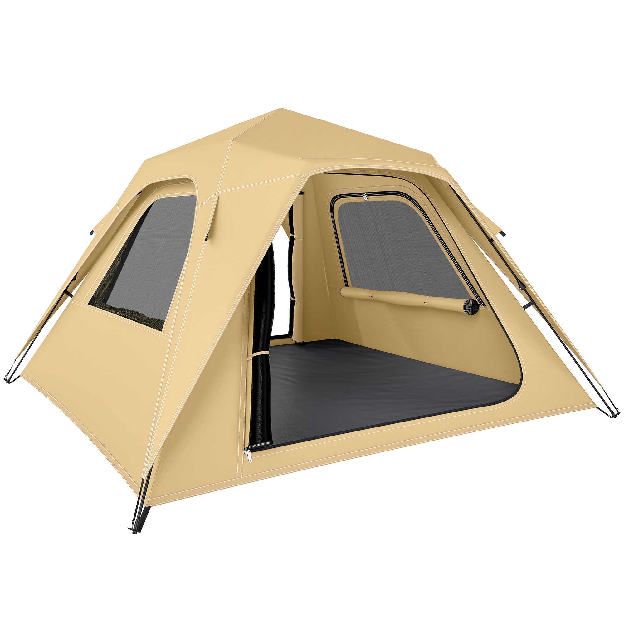 BELLEY Khaki Fabric Camping Tent - 240cm - Life Essentials