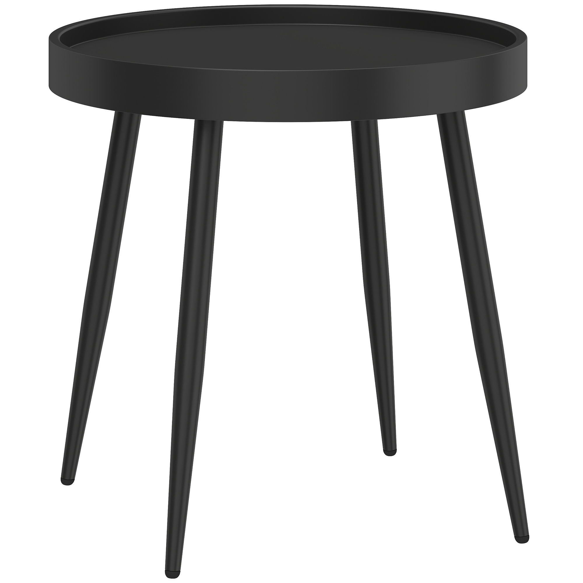 Black Metal Side Table - 49.5cm - Life Essentials