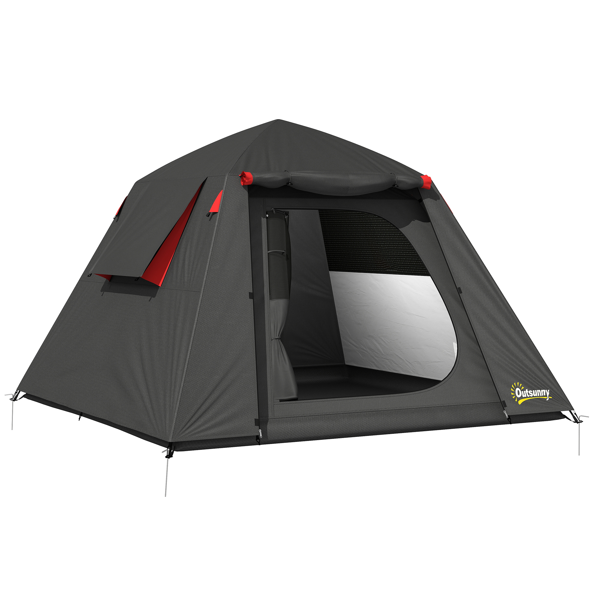 Easdene Dark Grey PE Camping Tent - 210cm - Life Essentials