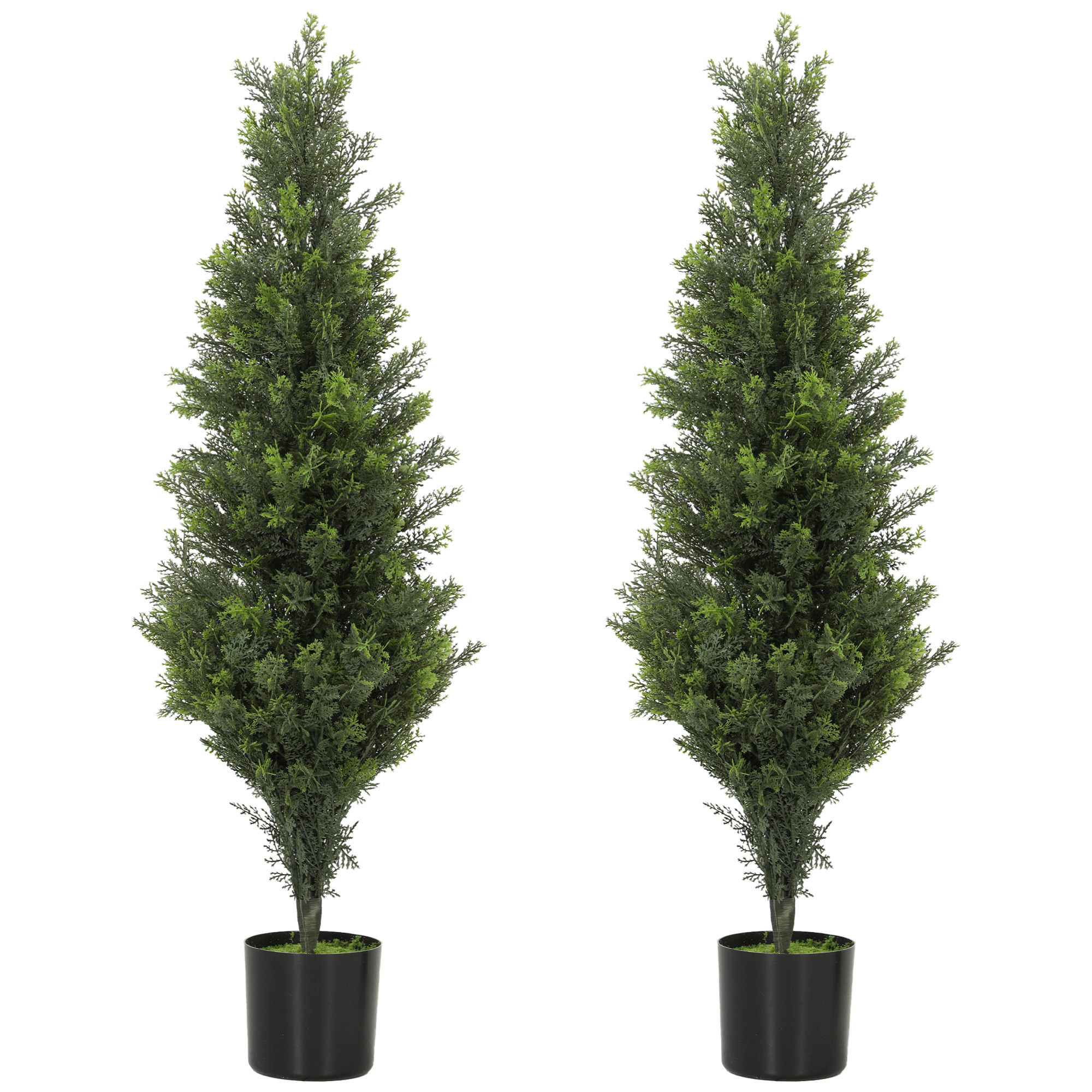 Kenia Green Steel Cypress Artificial Plant Set of 2 - 90cm - Life Essentials