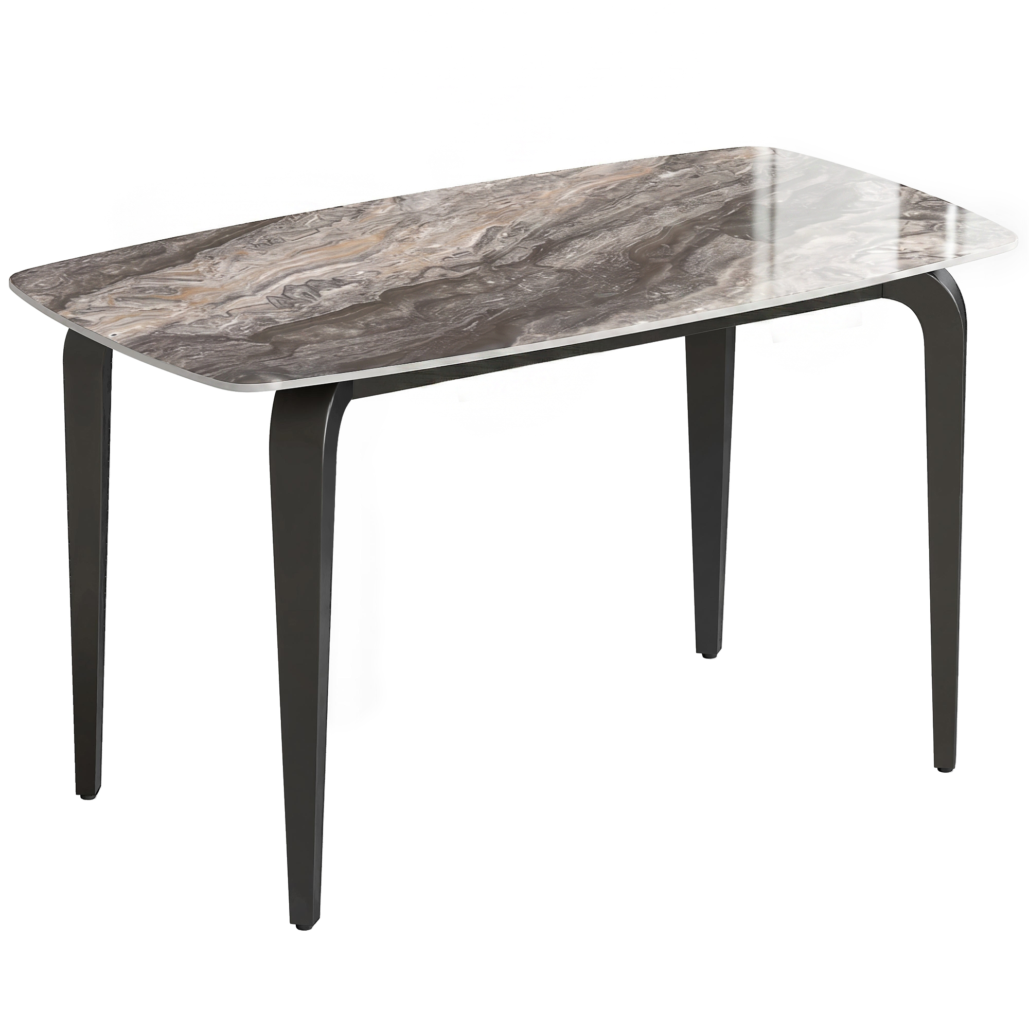 Brocrof Brown Metal Dining Table - 130cm - Life Essentials