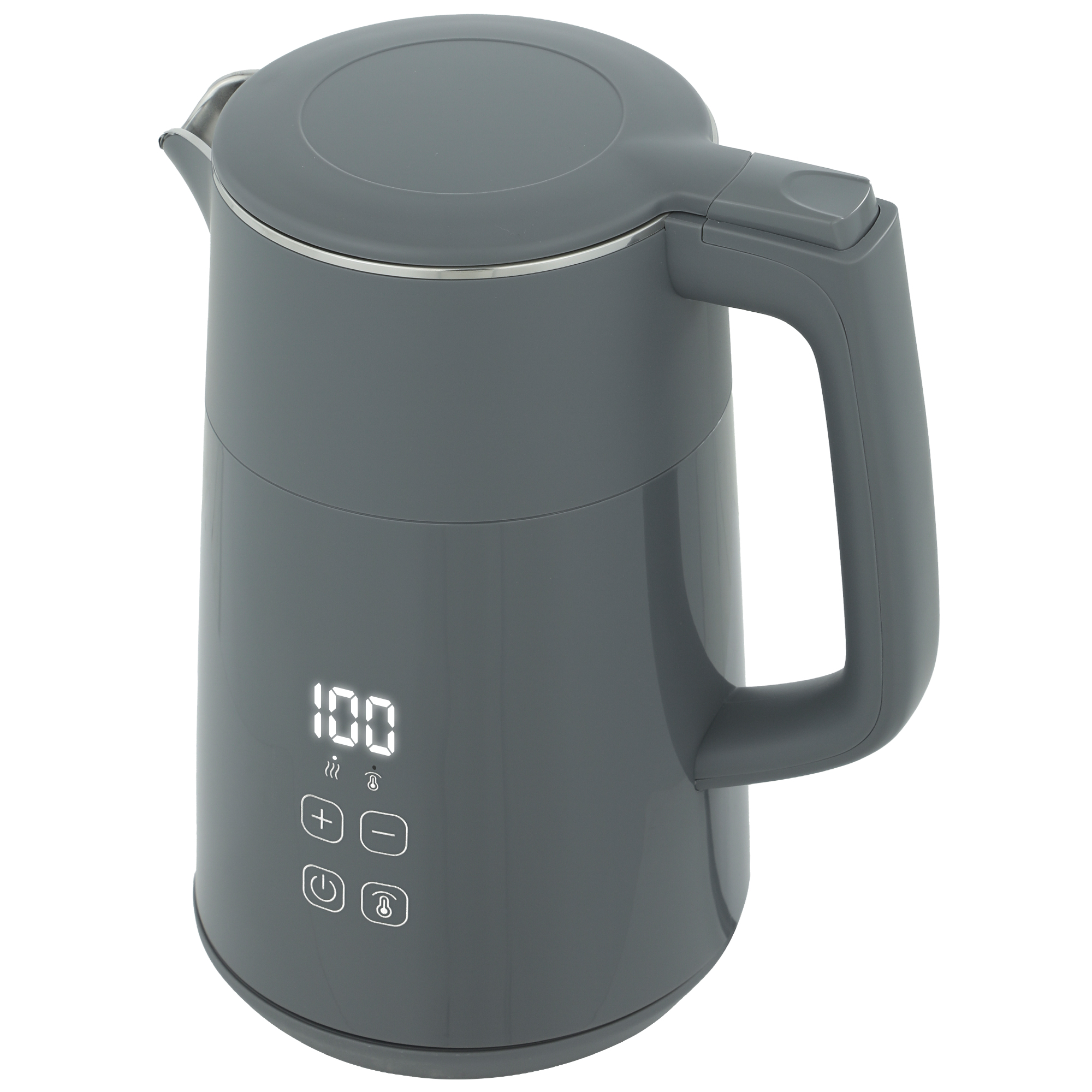 Chewood Grey Stainless Steel Electric Kettle - 15.5cm - Life Essentials