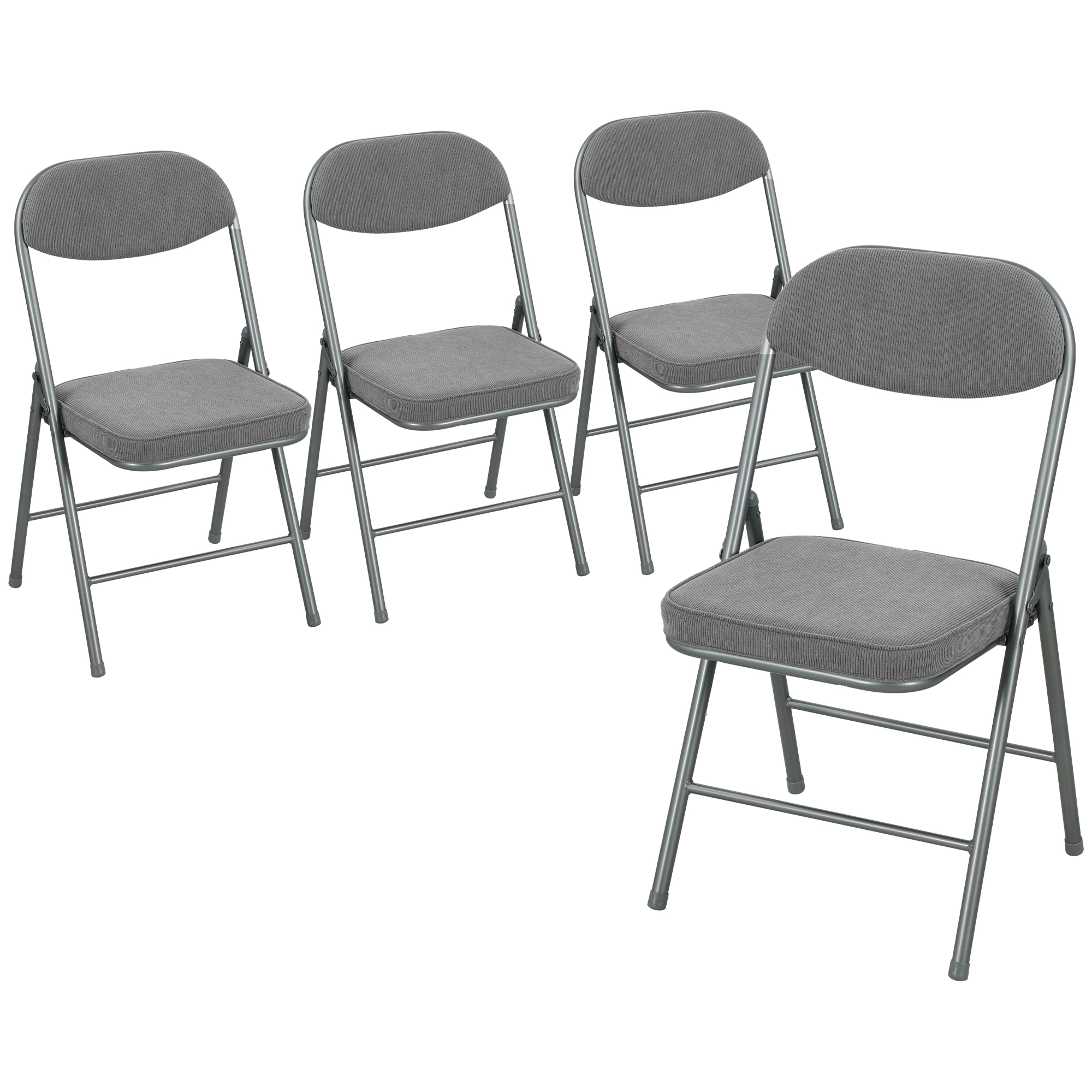 Brocarr Grey Steel Camping Chair Set of 4 - 45cm - Life Essentials