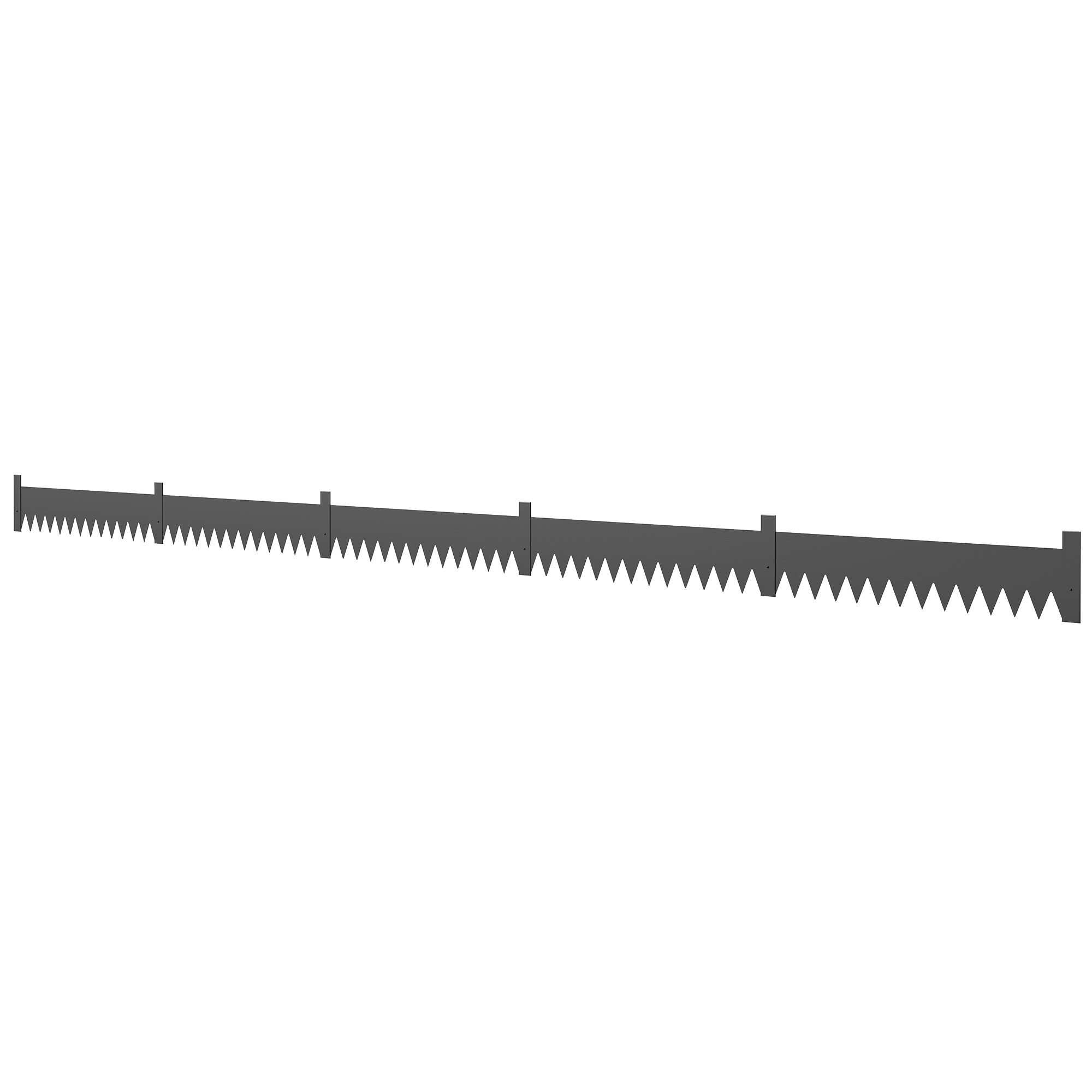 Bricarr Black Metal Fence 5pcs - 102x20cm - Life Essentials