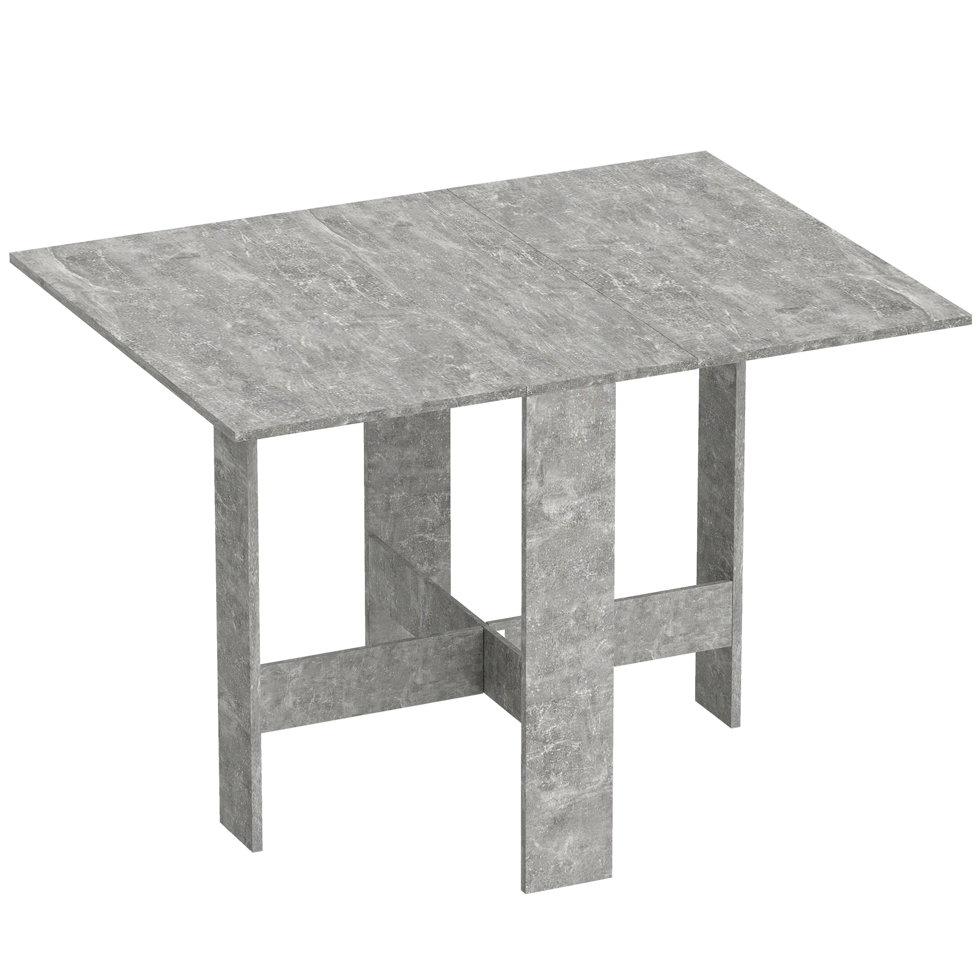 Valmore Grey Dining Table Drop Leaf - 76cm - Life Essentials