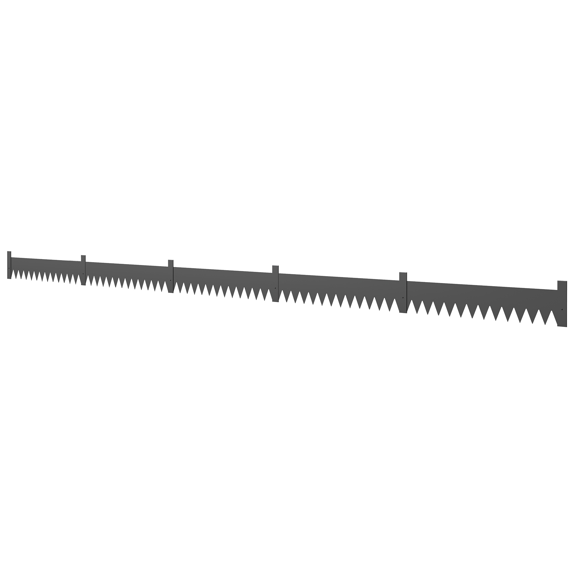 Bricarr Black Metal Fence 5pcs - 102x5cm - Life Essentials