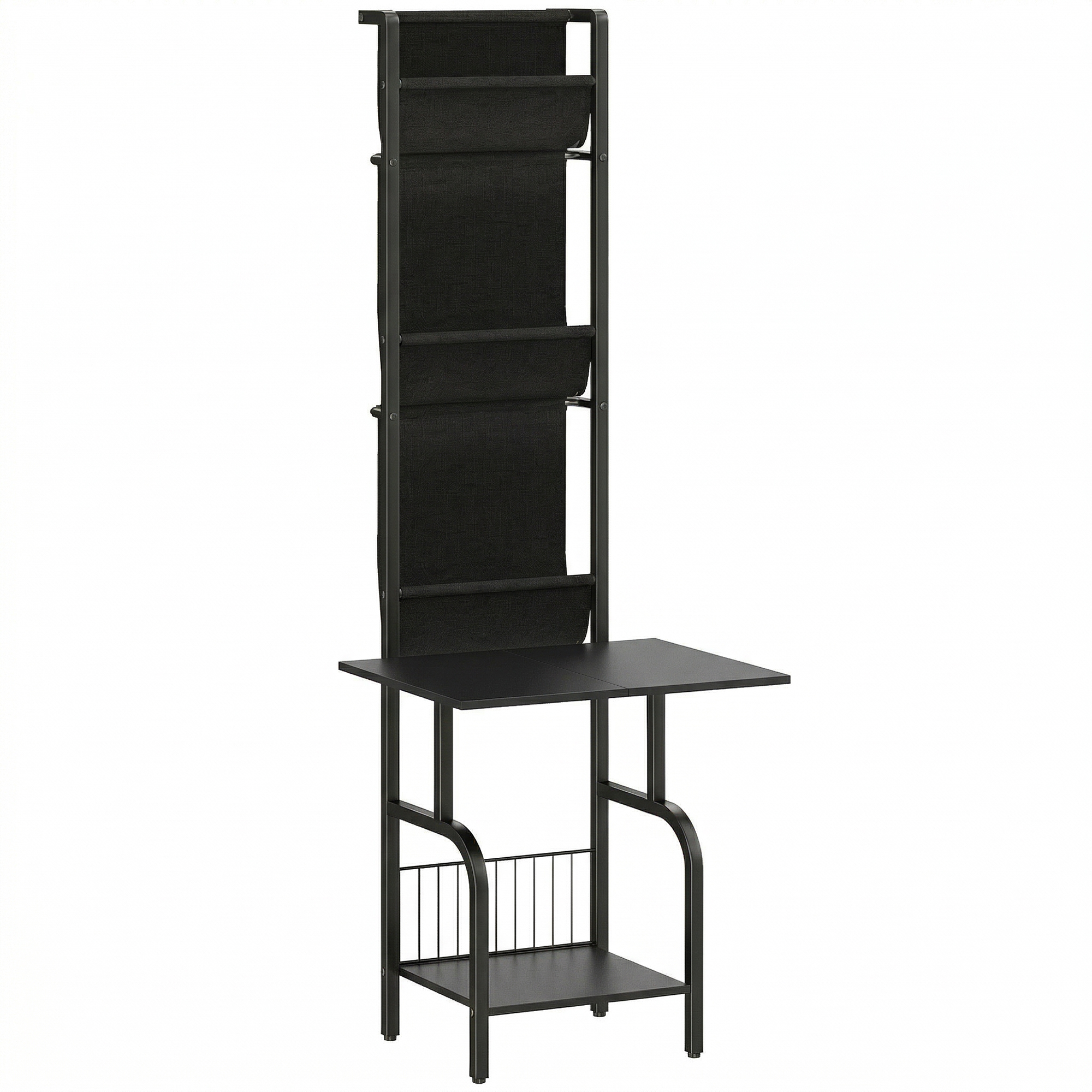 Checour Black Metal Bookcase - 48.5cm - Life Essentials