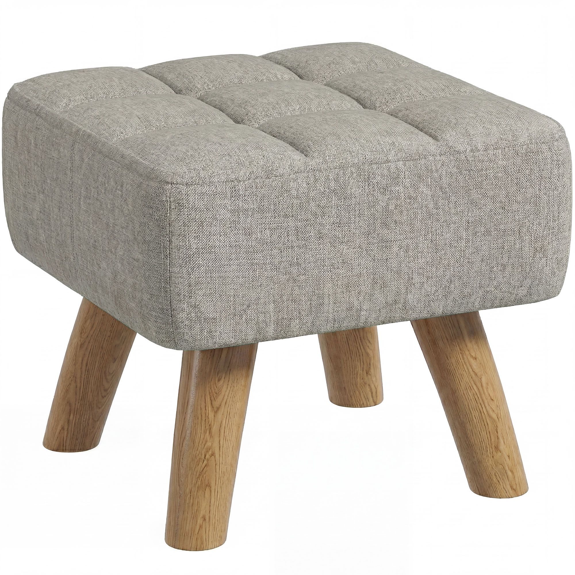 Broford Light Brown Wood Footstool - 27cm