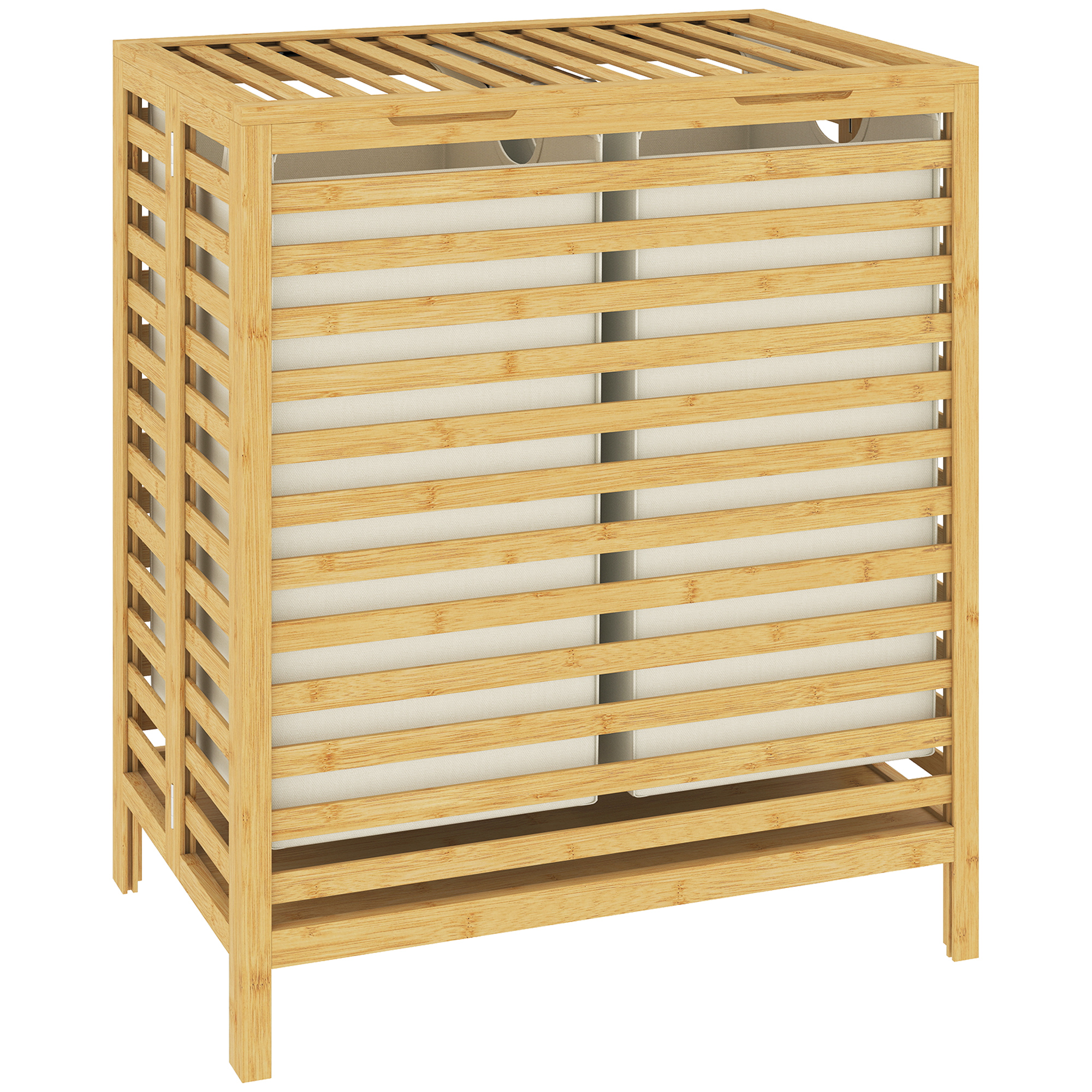 Lyrona Natural Fabric Laundry Basket - 55cm - Life Essentials
