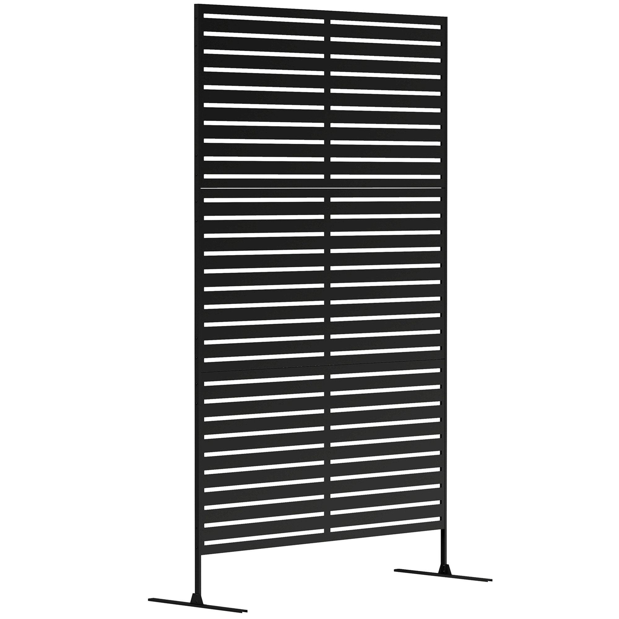 Valero Black Steel Outdoor Privacy Screen - 122cm - Life Essentials