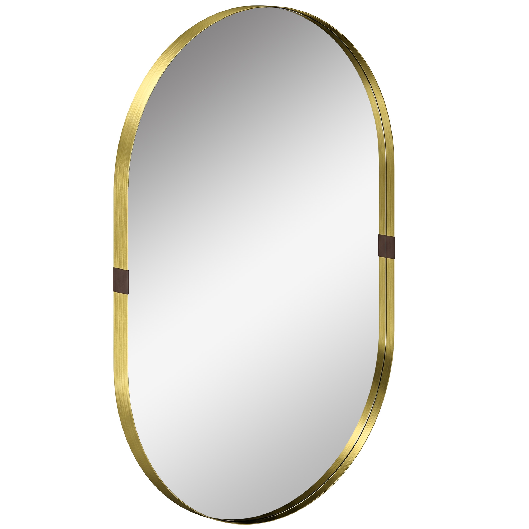 Dalbury Gold Tone Wall Mirror Oval - 60cm - Life Essentials