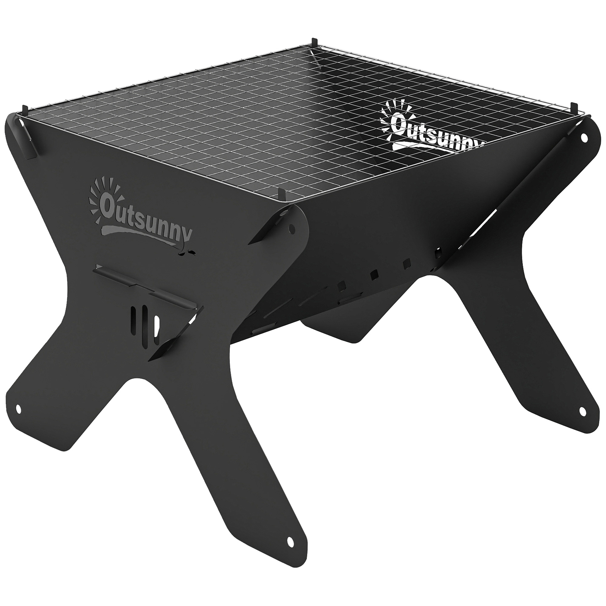Dorora Black Metal Barbecue Grill with Gripper - 29cm - Life Essentials