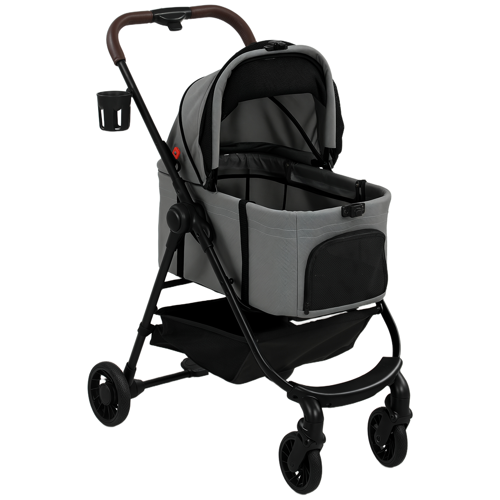 Keniva Grey Metal Pet Stroller - 53cm - Life Essentials