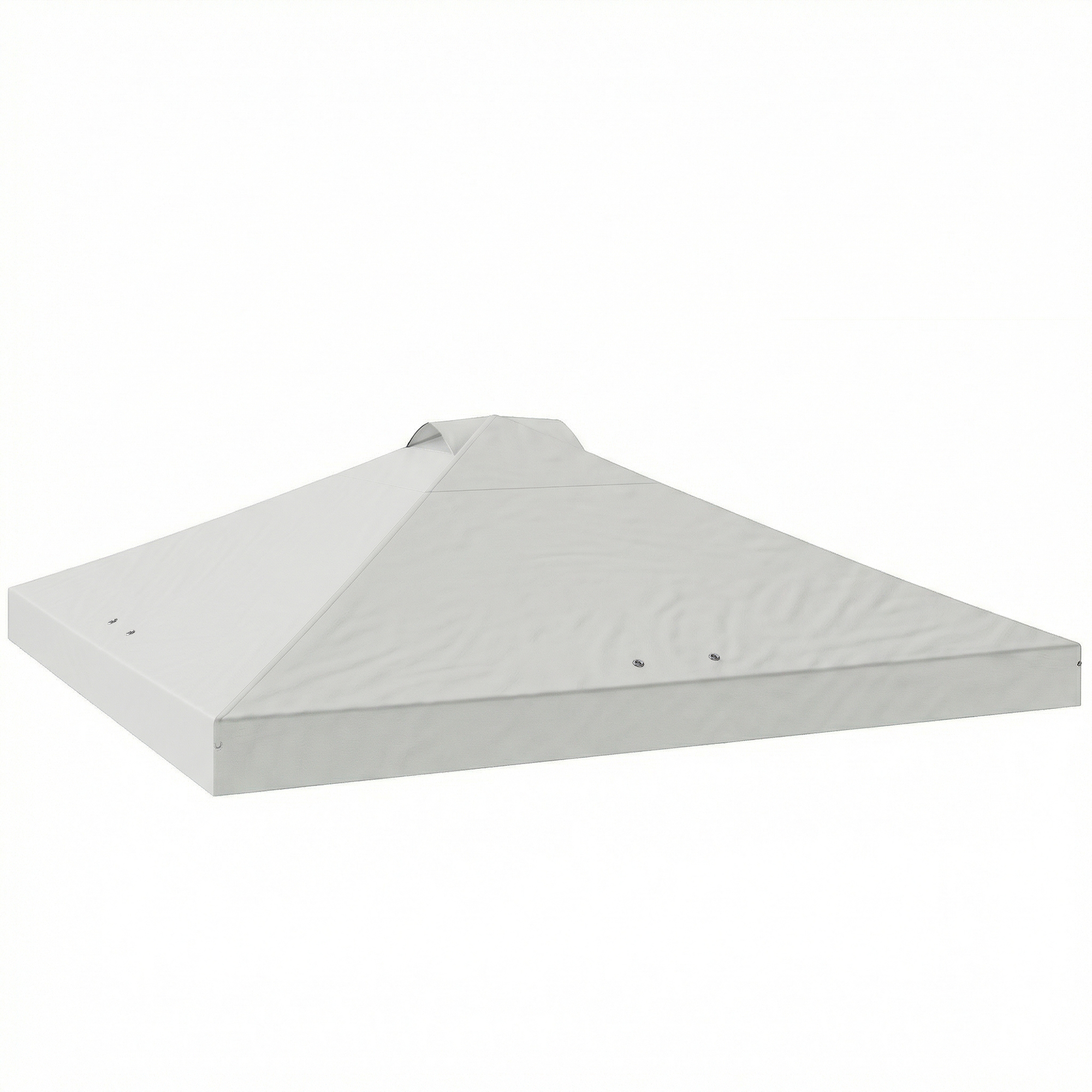 Elmhall White Fabric 3x3m Waterproof Pop Up Canopy Cover with 8 Drainage Holes - 300cm - Life Essentials