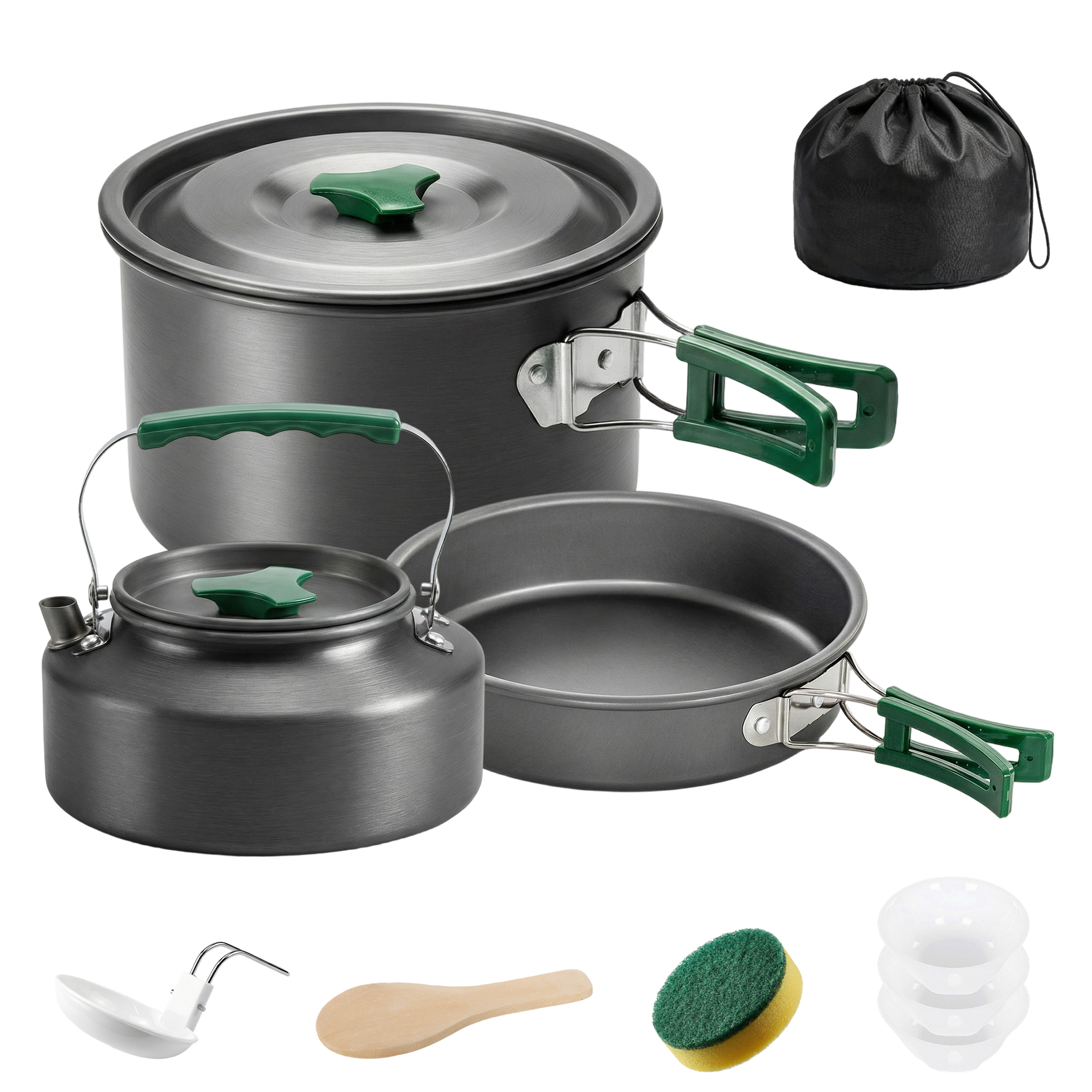 Rosbury Grey Steel Camping Cookware Set - 15cm - Life Essentials