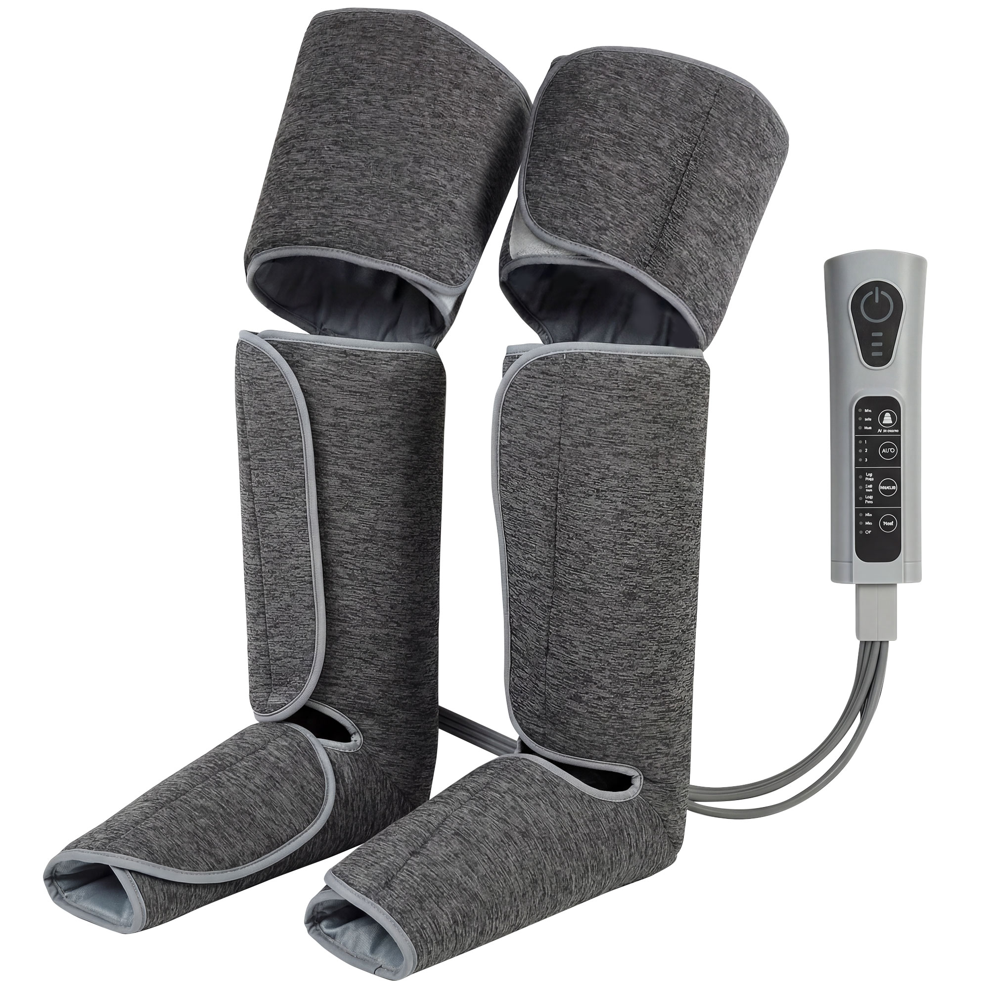Jaron Grey Fabric Body Leg Massager with Heat - 96cm - Life Essentials