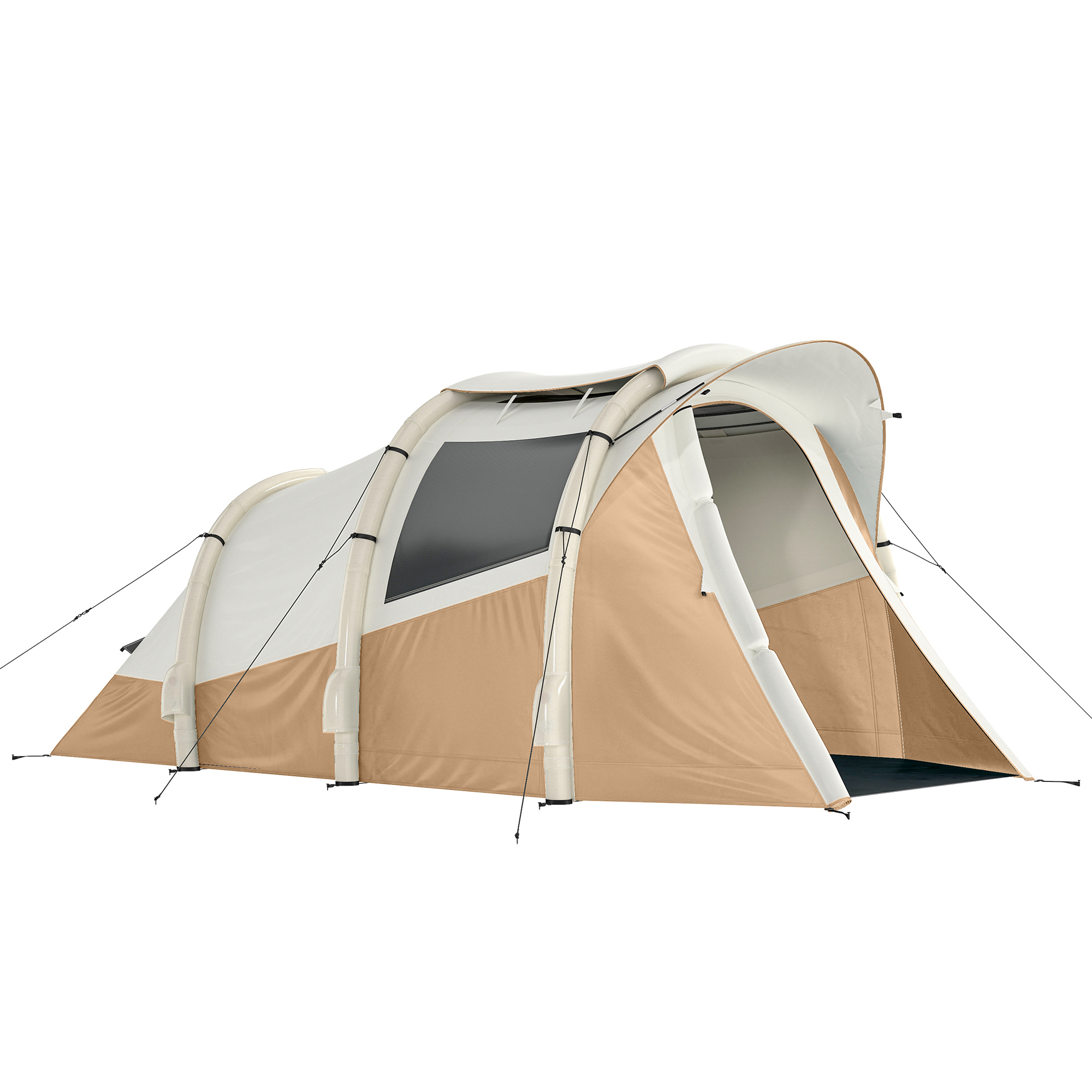 Yorwold Khaki Fabric Camping Tent - 280cm - Life Essentials