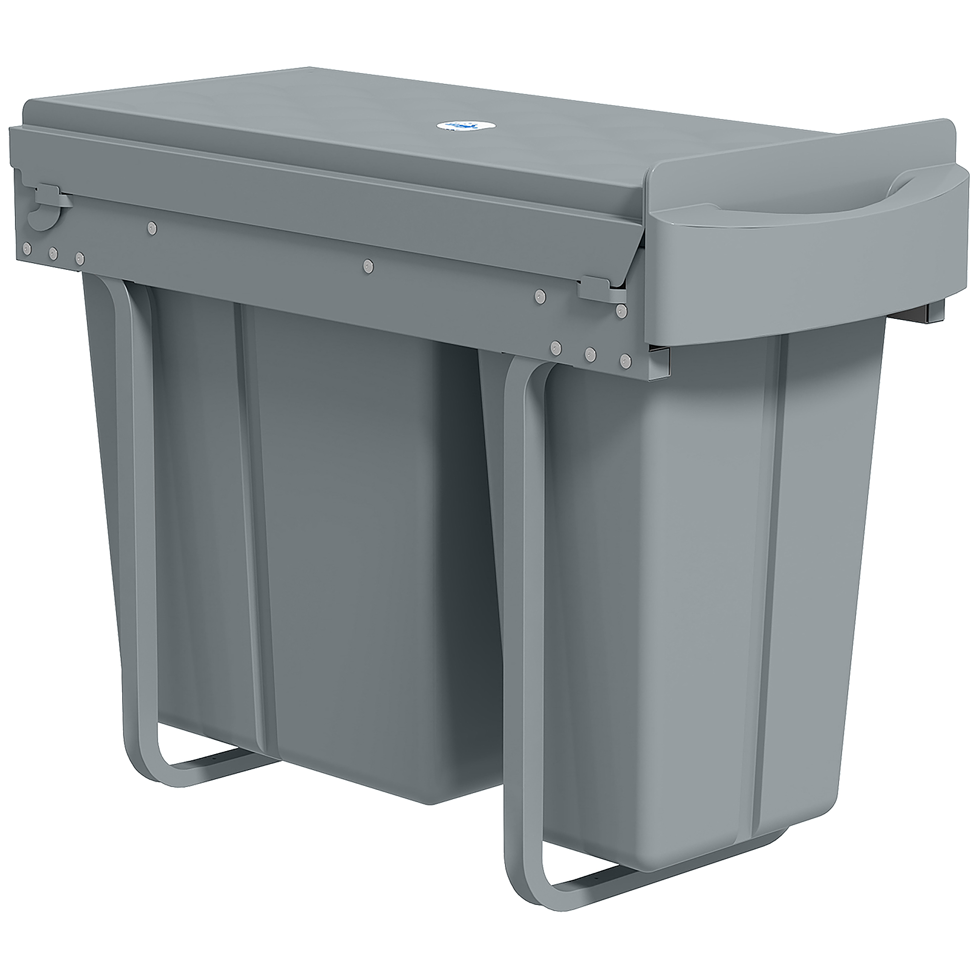Dalcarr Grey Metal Rubbish Bin - 26cm - Life Essentials