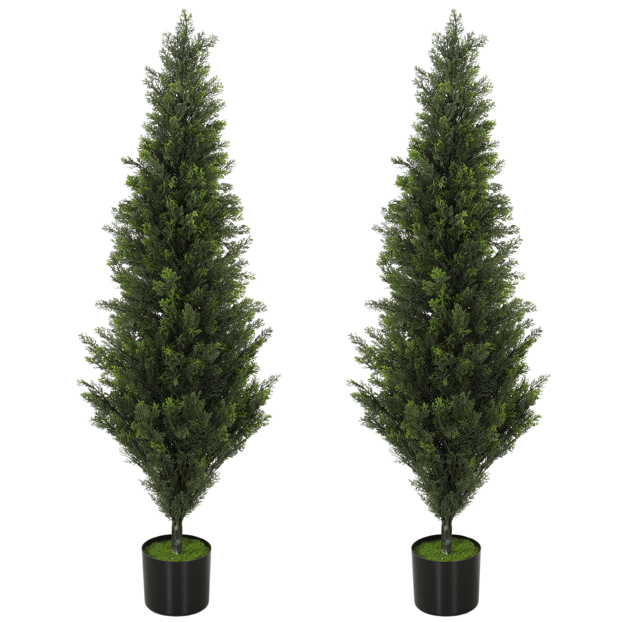 Kenon Green Steel Cypress Artificial Plant Set of 2 - 120cm - Life Essentials