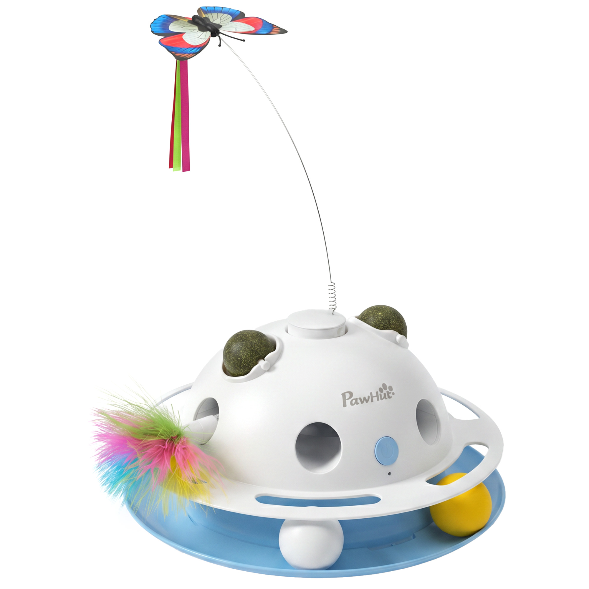 Easmere White Abs Interactive Cat Toy - 19.5cm - Life Essentials