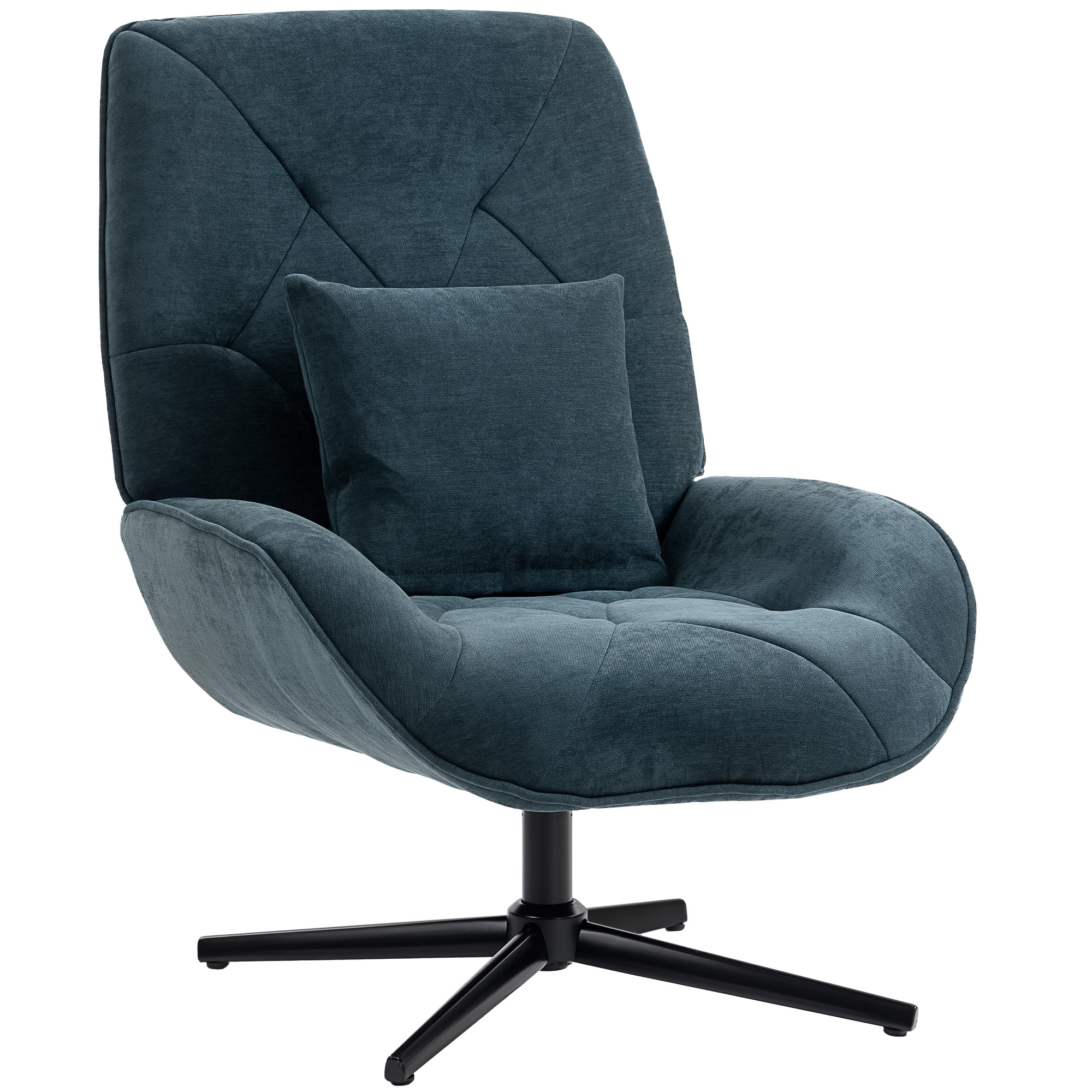 Dorcote Chenille Swivel Chair - Dark Green - Life Essentials