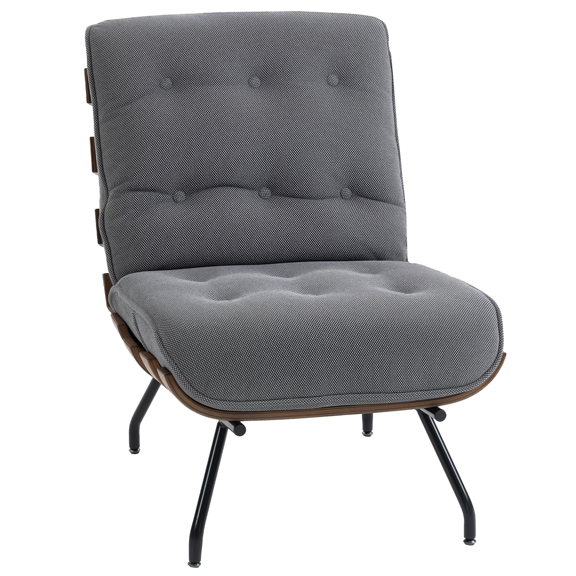 Doreth Steel Accent Chair - Dark Grey - Life Essentials