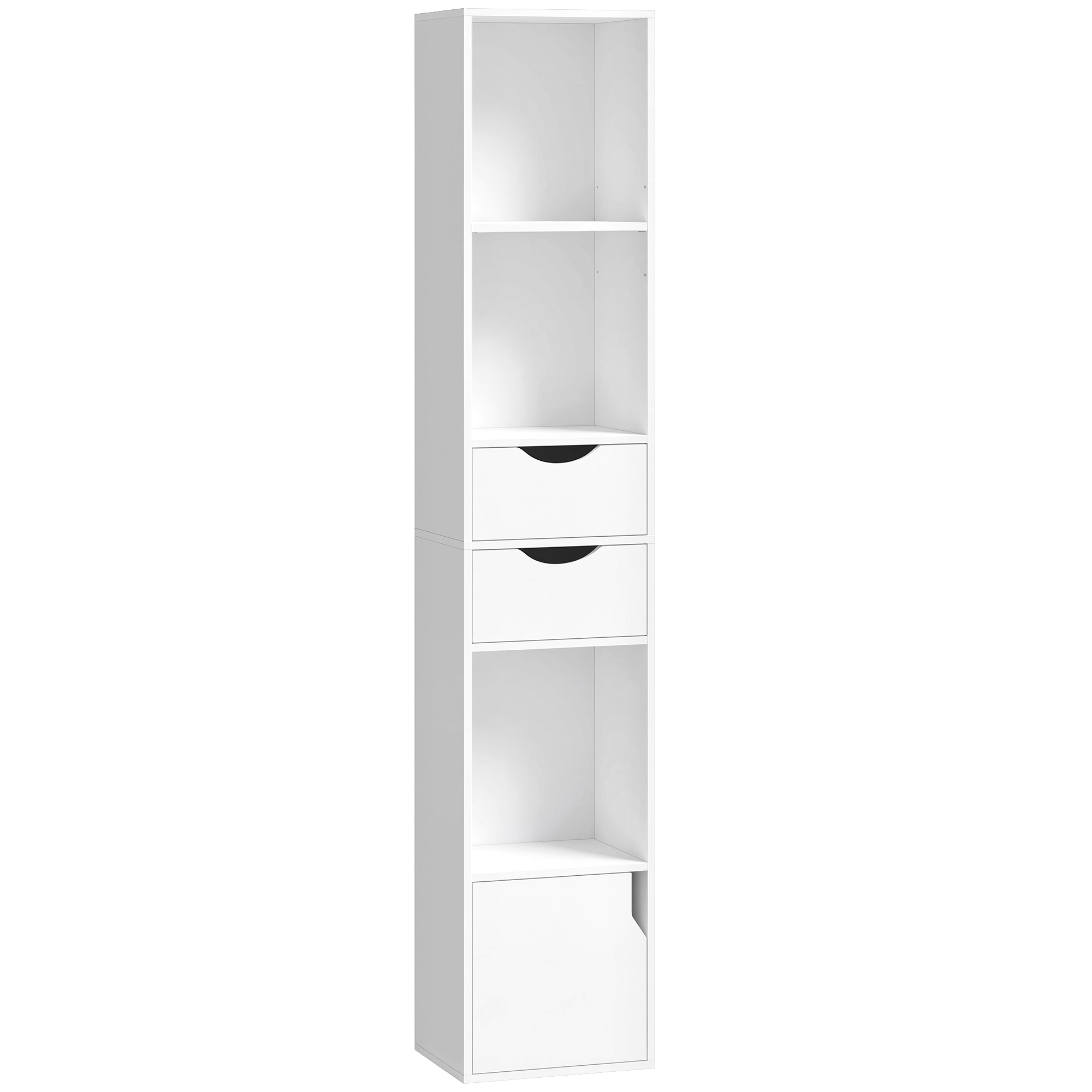 Rosloft White MDF Bookcase - 30cm - Life Essentials