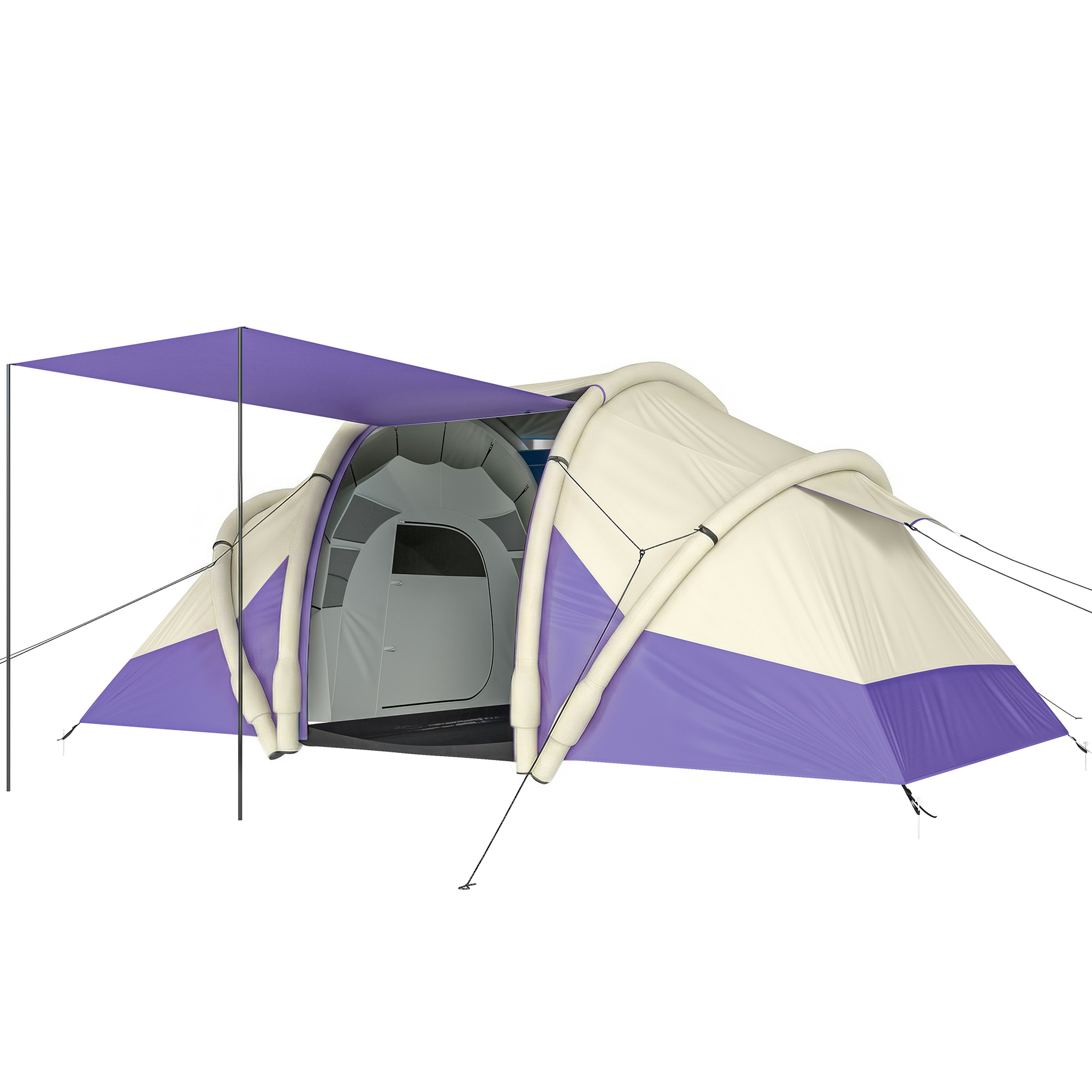 Faiglen Purple Fabric Camping Tent - 245cm - Life Essentials