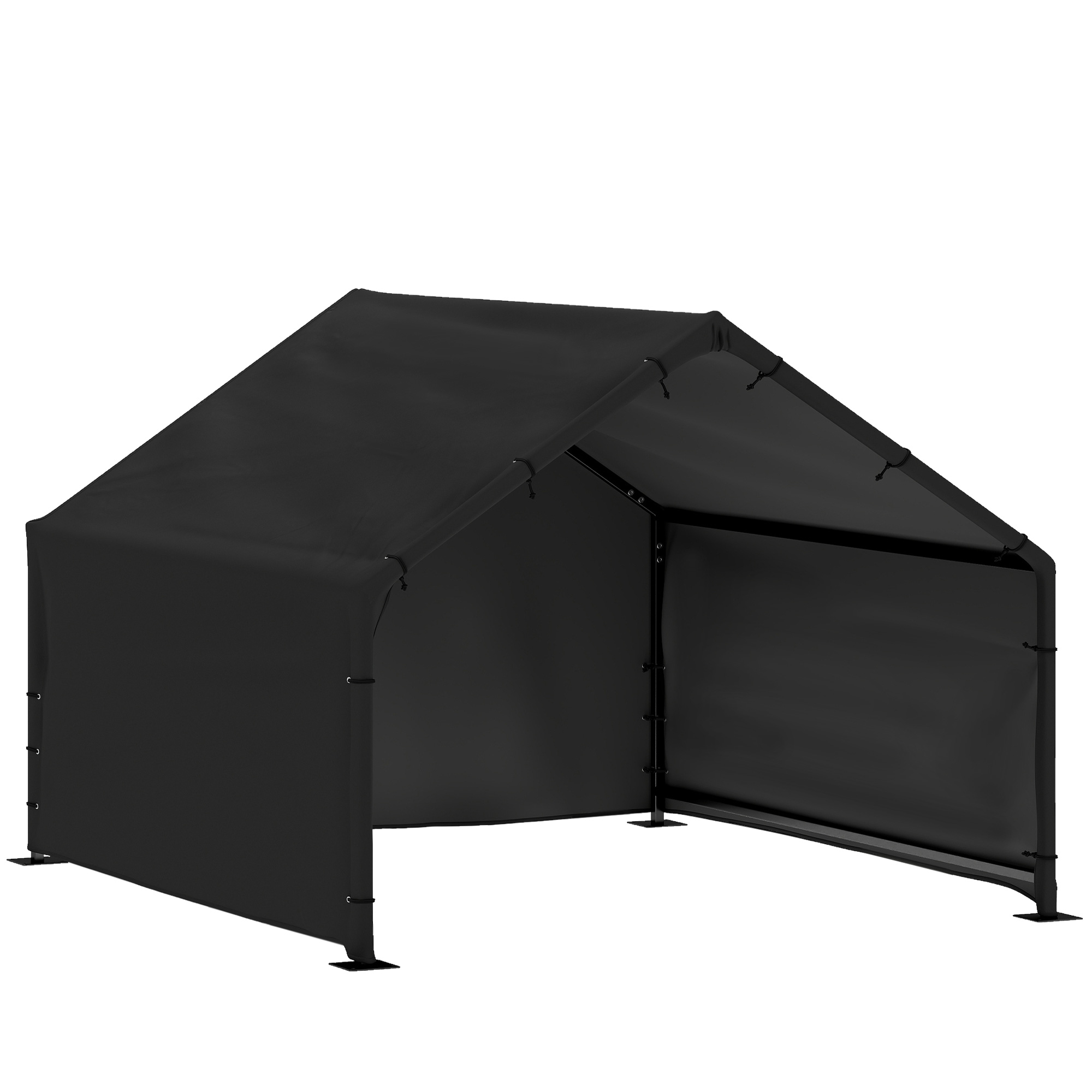 ILFORD Outdoor Dog Shade Shelter with Canopy for Small, Medium and Large Breeds - Black - Life Essentials