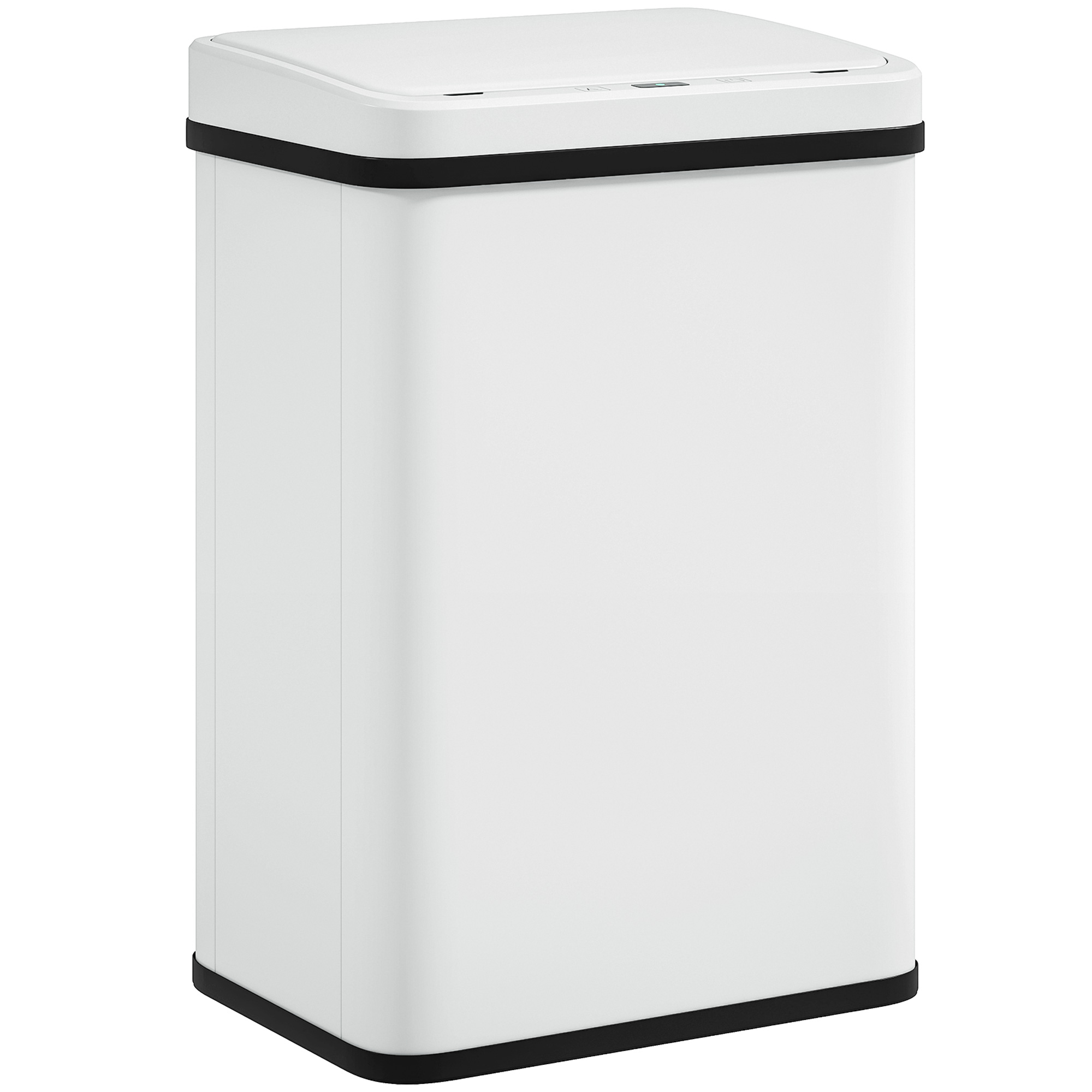 EASWICK 40L Stainless Steel Automatic Sensor Kitchen Bin with Soft Close Lid - White and Black - Life Essentials