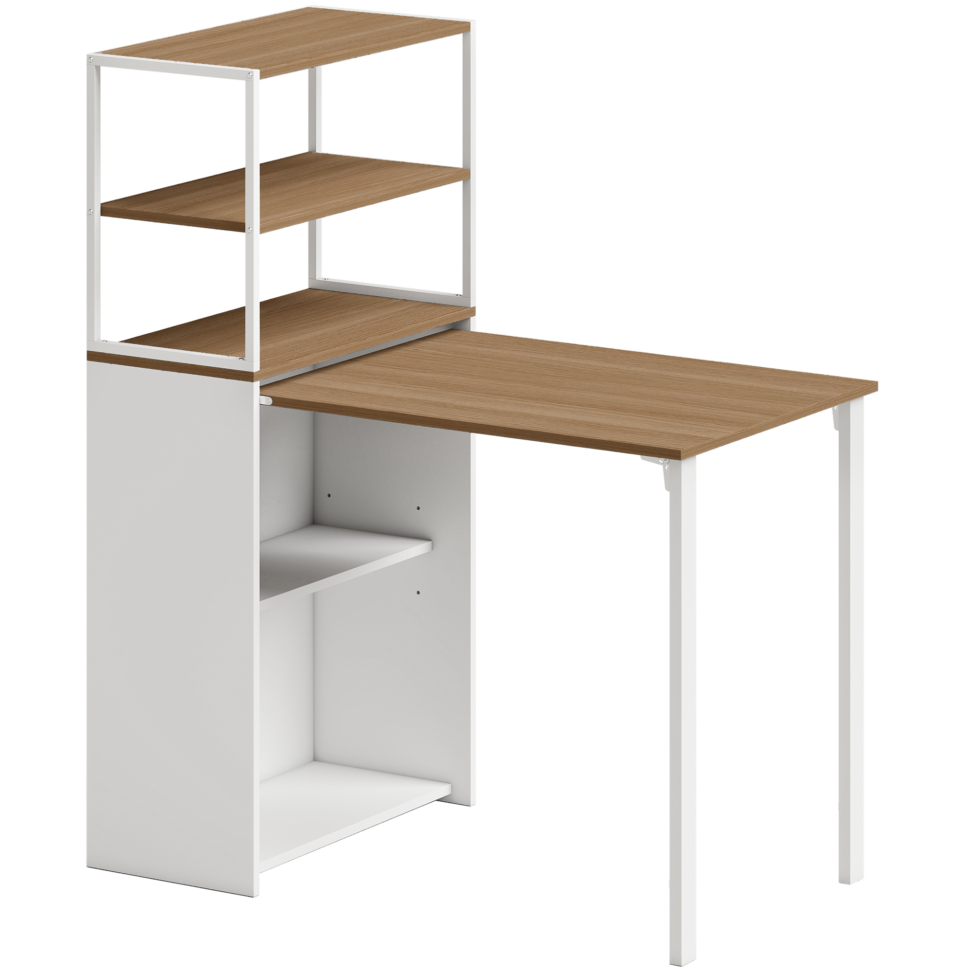 REGREG Folding Shelf and Work Table for Flexible Home Storage - Natural and White - Life Essentials