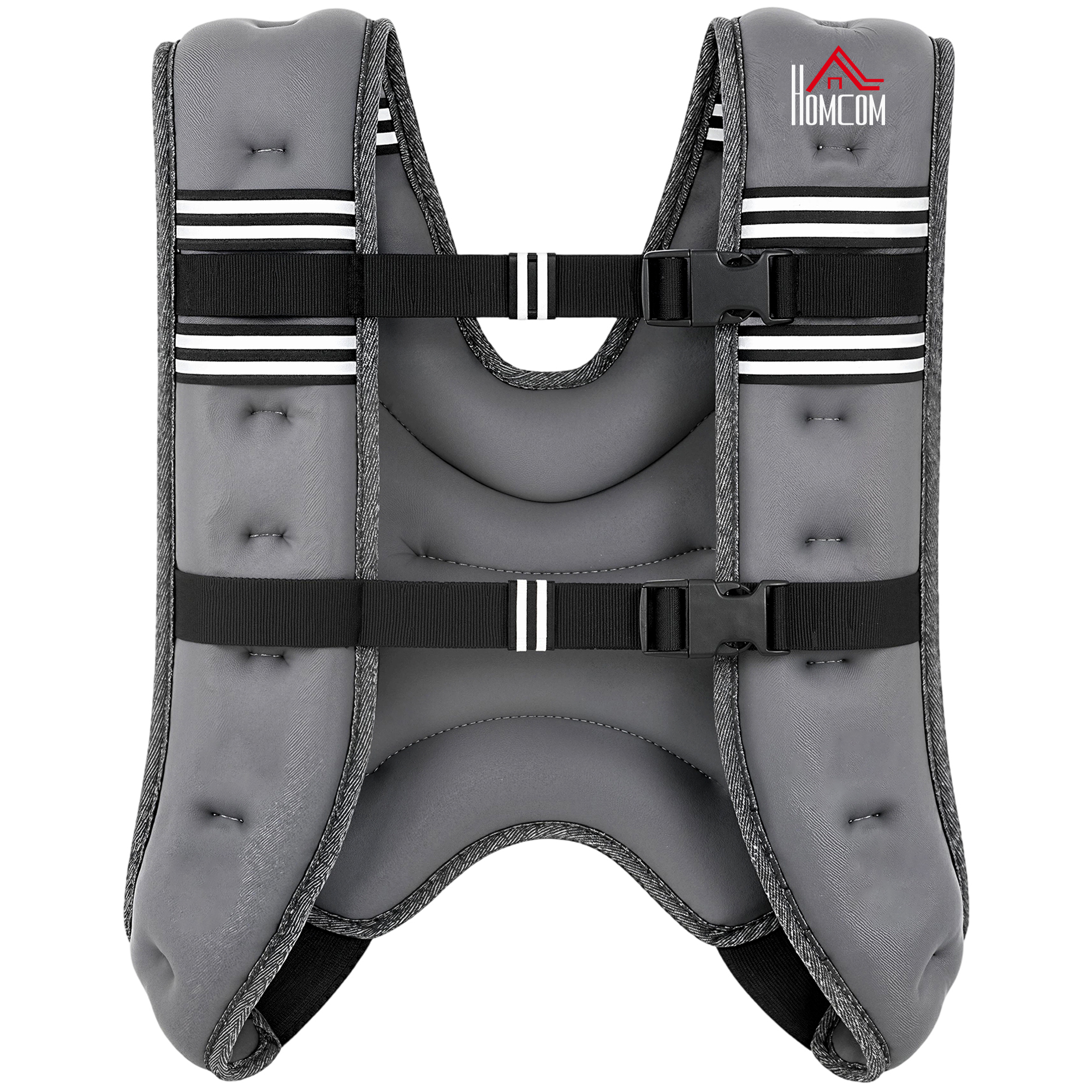 MONJAD 5 kg Adjustable Weighted Vest with Pocket and Reflective Strips for Running and Training - Grey - Life Essentials