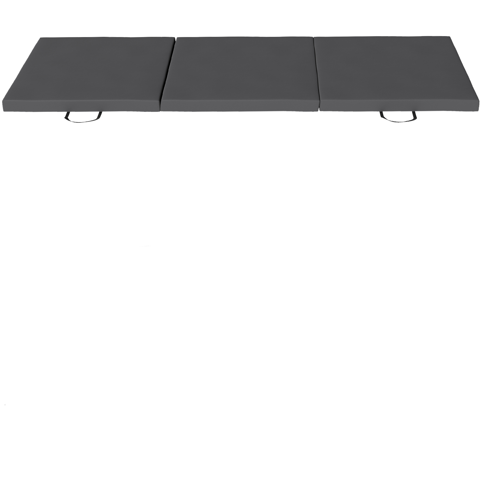 CHADLINGTON 6ft Tri Fold Gymnastics and Exercise Mat with 2 Inch Padding and Carry Handles - Grey - Life Essentials