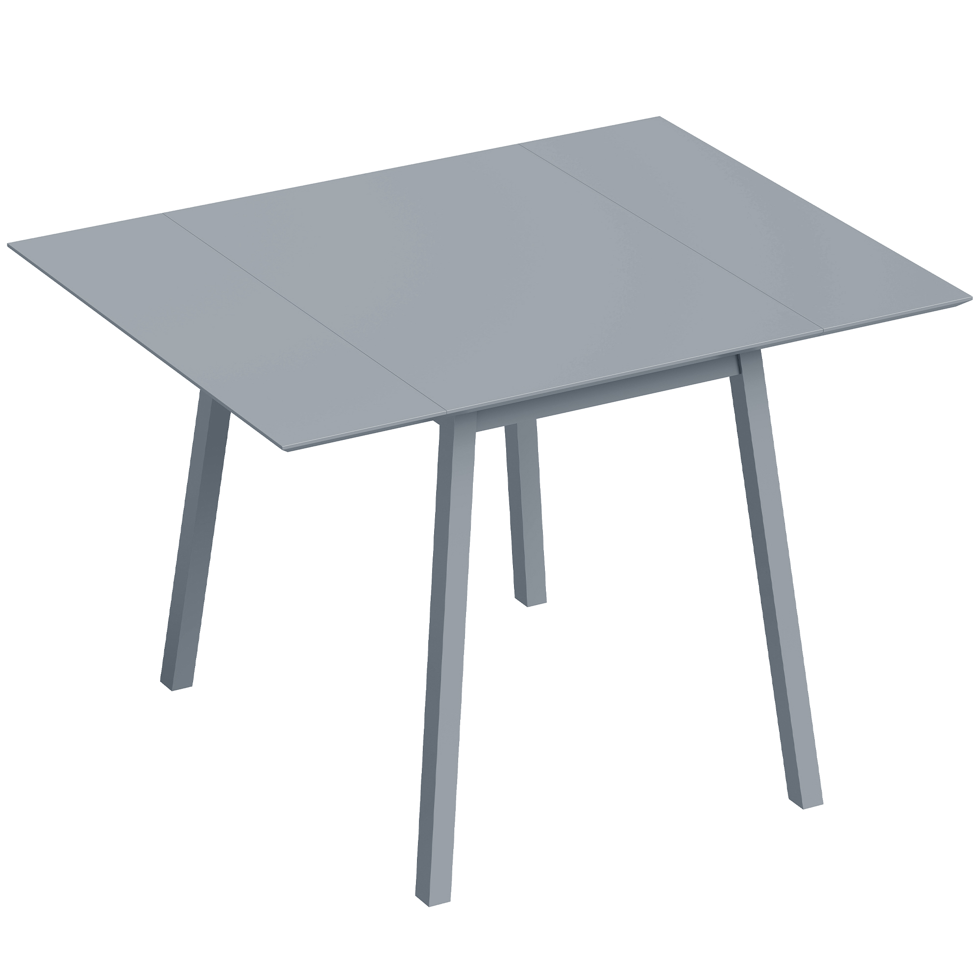 MORETON Solid Wood Folding Drop Leaf Dining Table for 2 to 4 People - Grey - Life Essentials