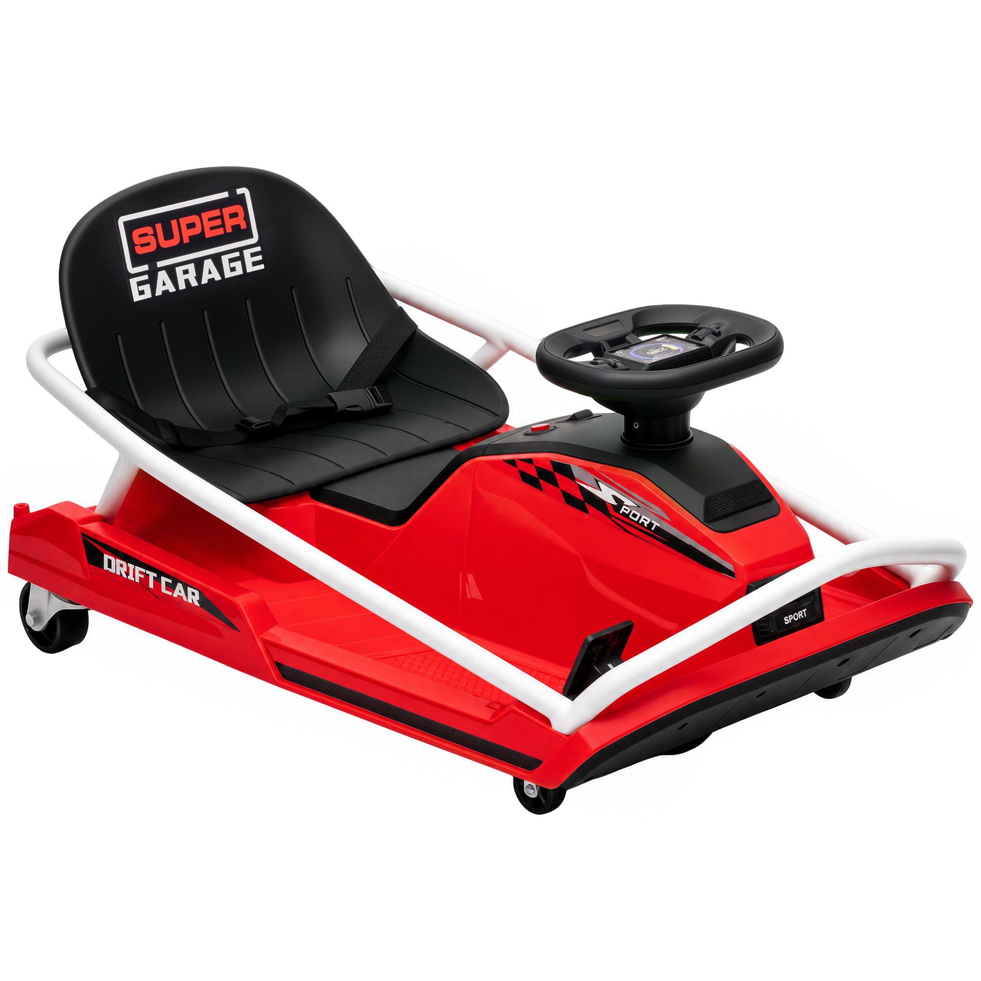 BAYLEIGH 24V Kids Electric Go Kart with Drift Mode, 300W Motor, Soft Start and Dual Speed - Red - Life Essentials