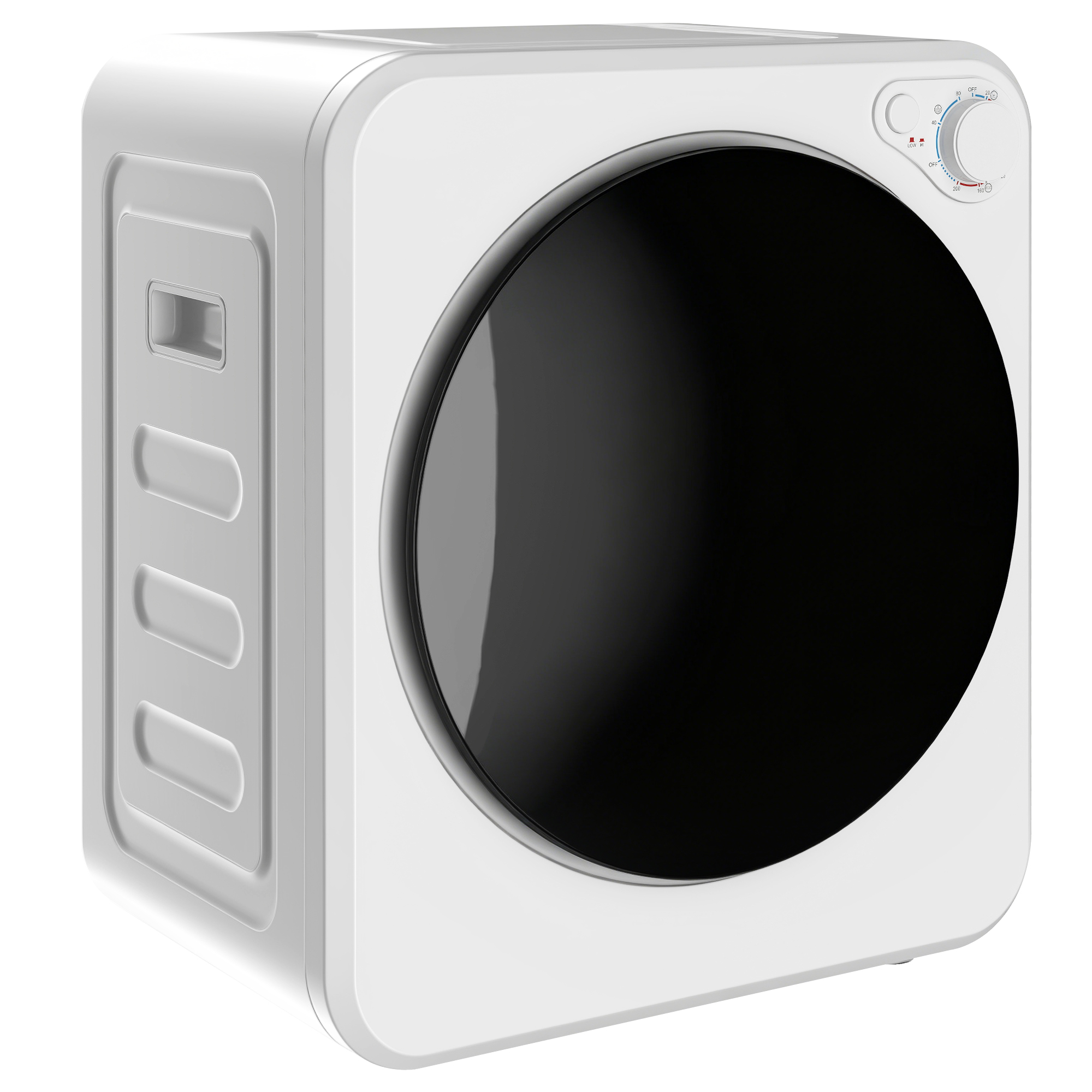 STANDISH 4 kg Portable Front Load Clothes Dryer with 2 Power Modes, 400W and 800W - White and Black - Life Essentials