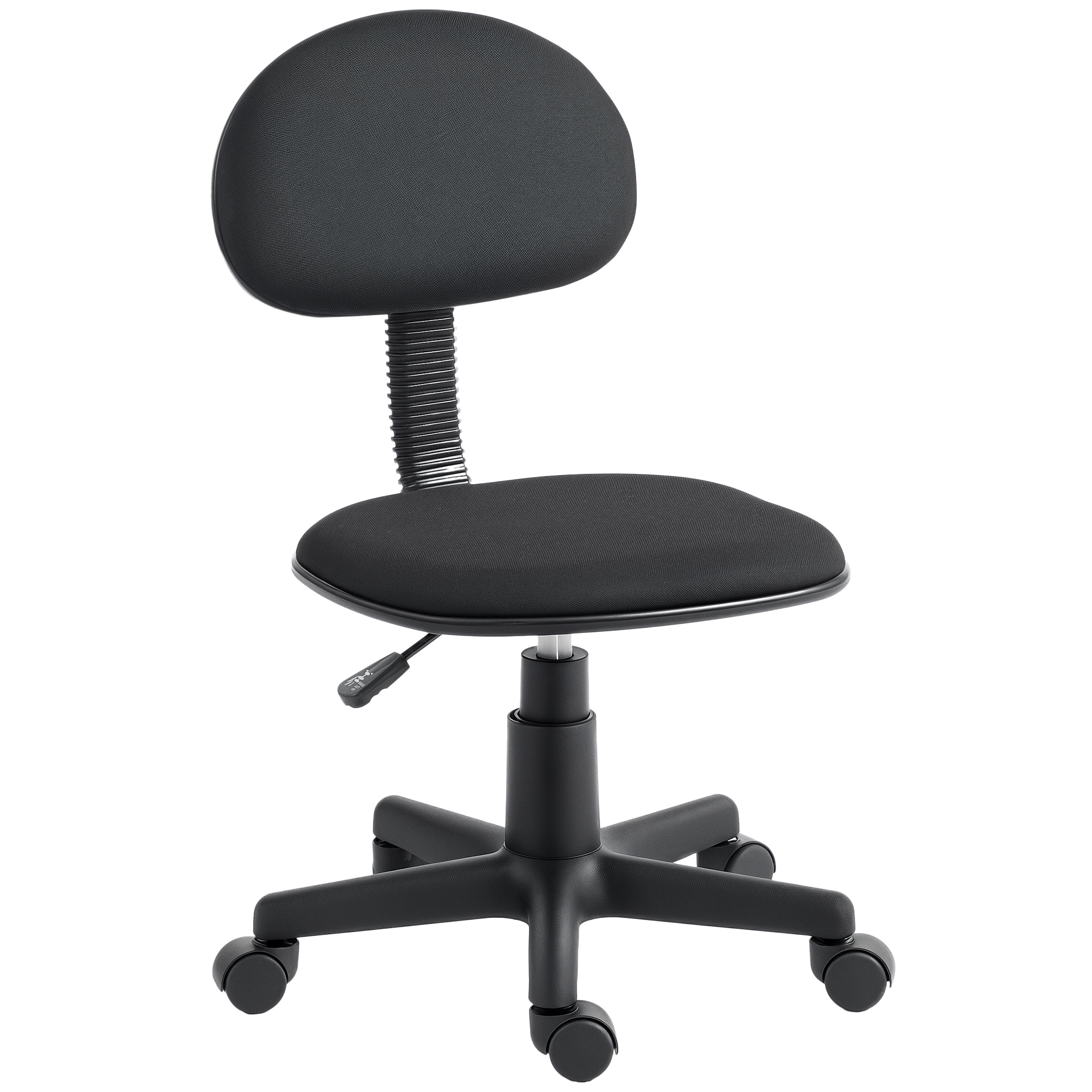 WINCHESTER Small Armless Office and Computer Desk Chair - Black - Life Essentials