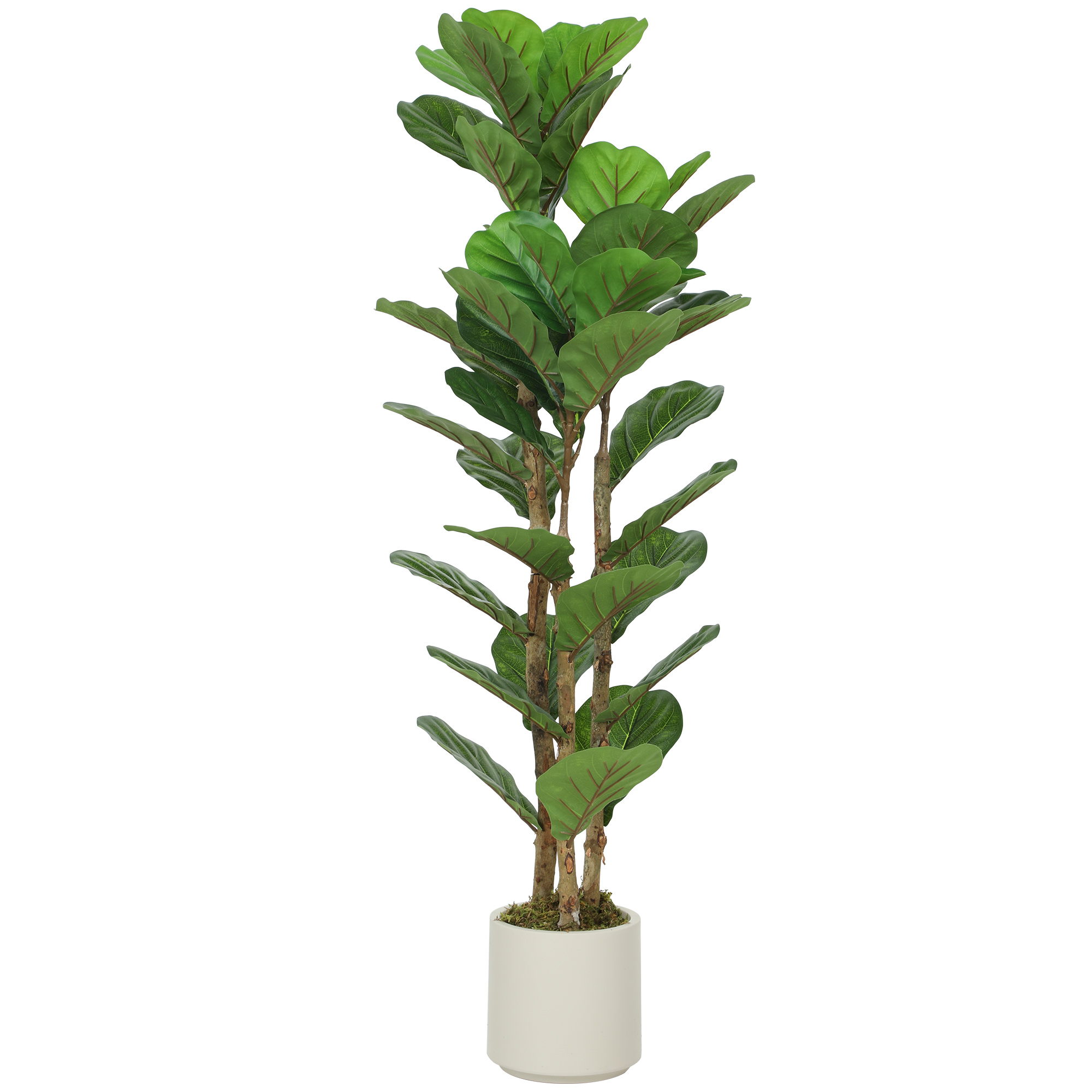 UMBLUX 120 cm Artificial Fiddle Leaf Fig Tree for Indoor Home Décor - Green - Life Essentials