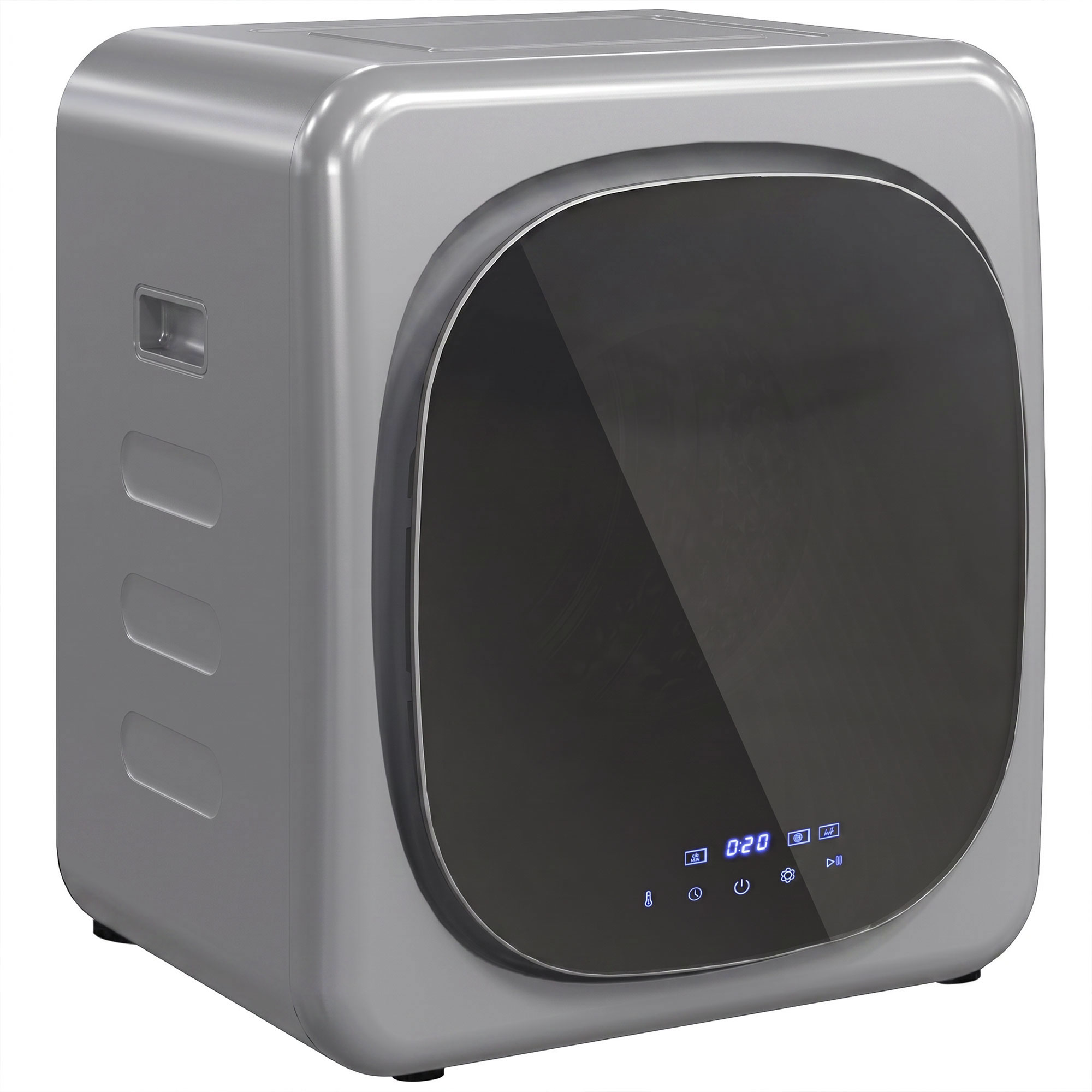 BRAINTREE 2.5 kg 800W Compact Vented Tumble Dryer with Smart Mode and Stainless Steel Drum - Silver Tone - Life Essentials
